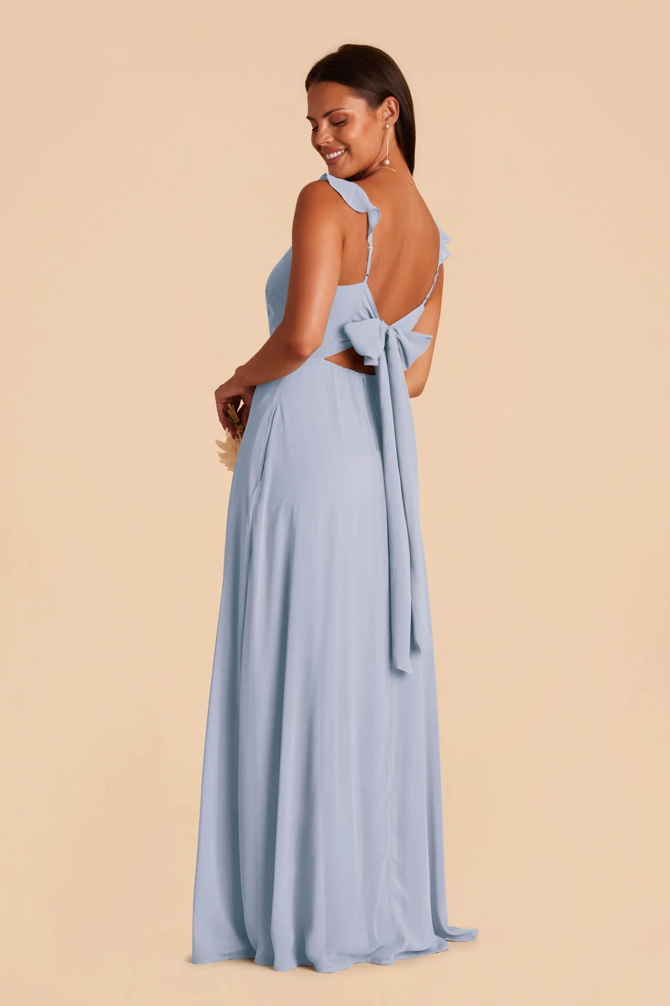 Swatch - Chiffon in Dusty Blue - Image 4