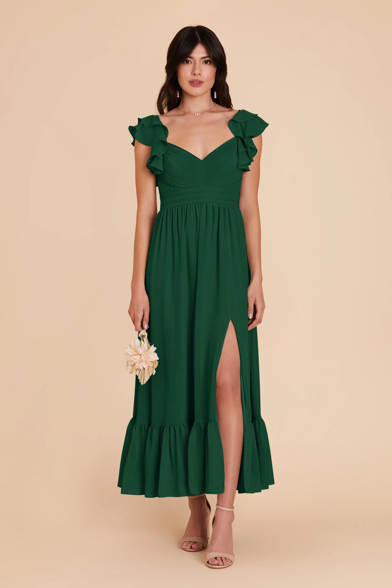 Swatch - Chiffon in Forest Green - Image 4