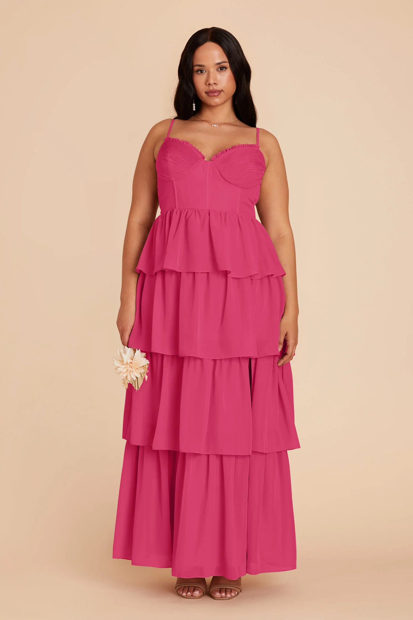 Swatch - Chiffon in Fuchsia - Image 3