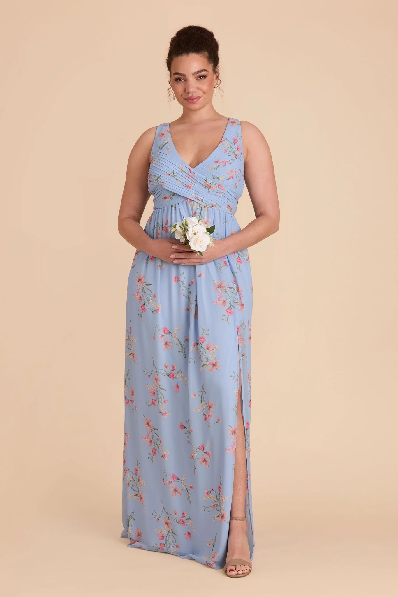 Swatch - Chiffon in Periwinkle Blue Le Fleur - Image 3