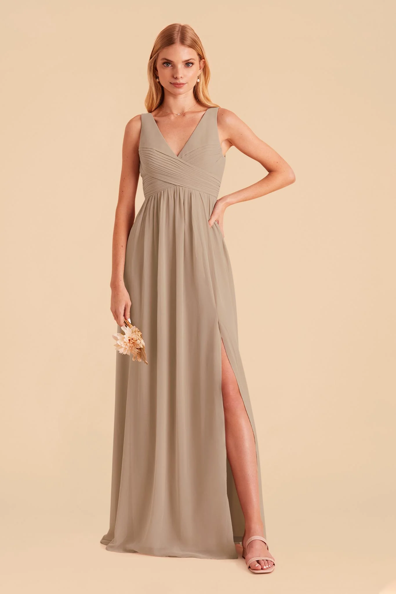 Swatch - Chiffon in Taupe - Image 4