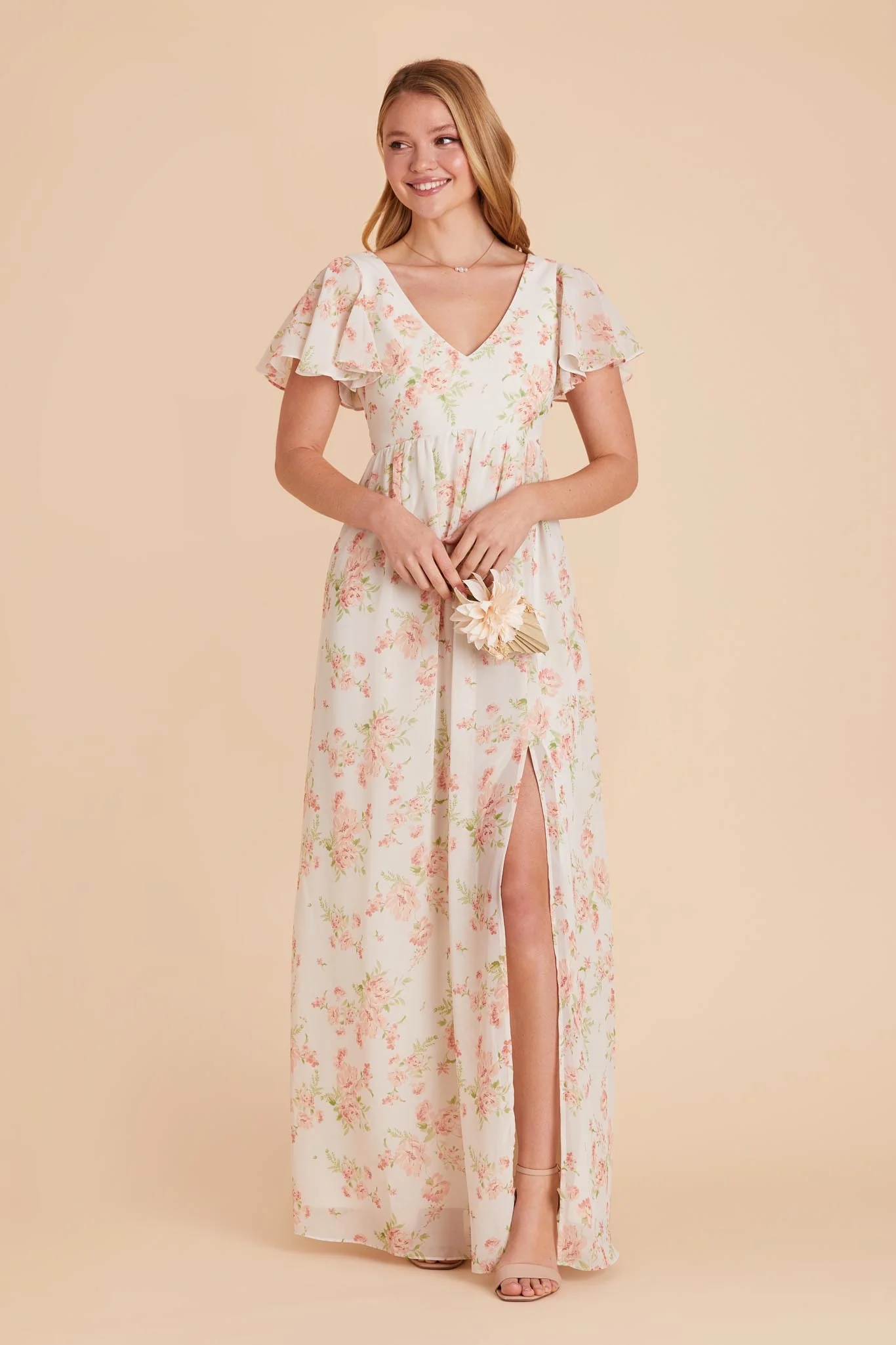 Swatch - Chiffon in Whimsical Blooms - Image 2