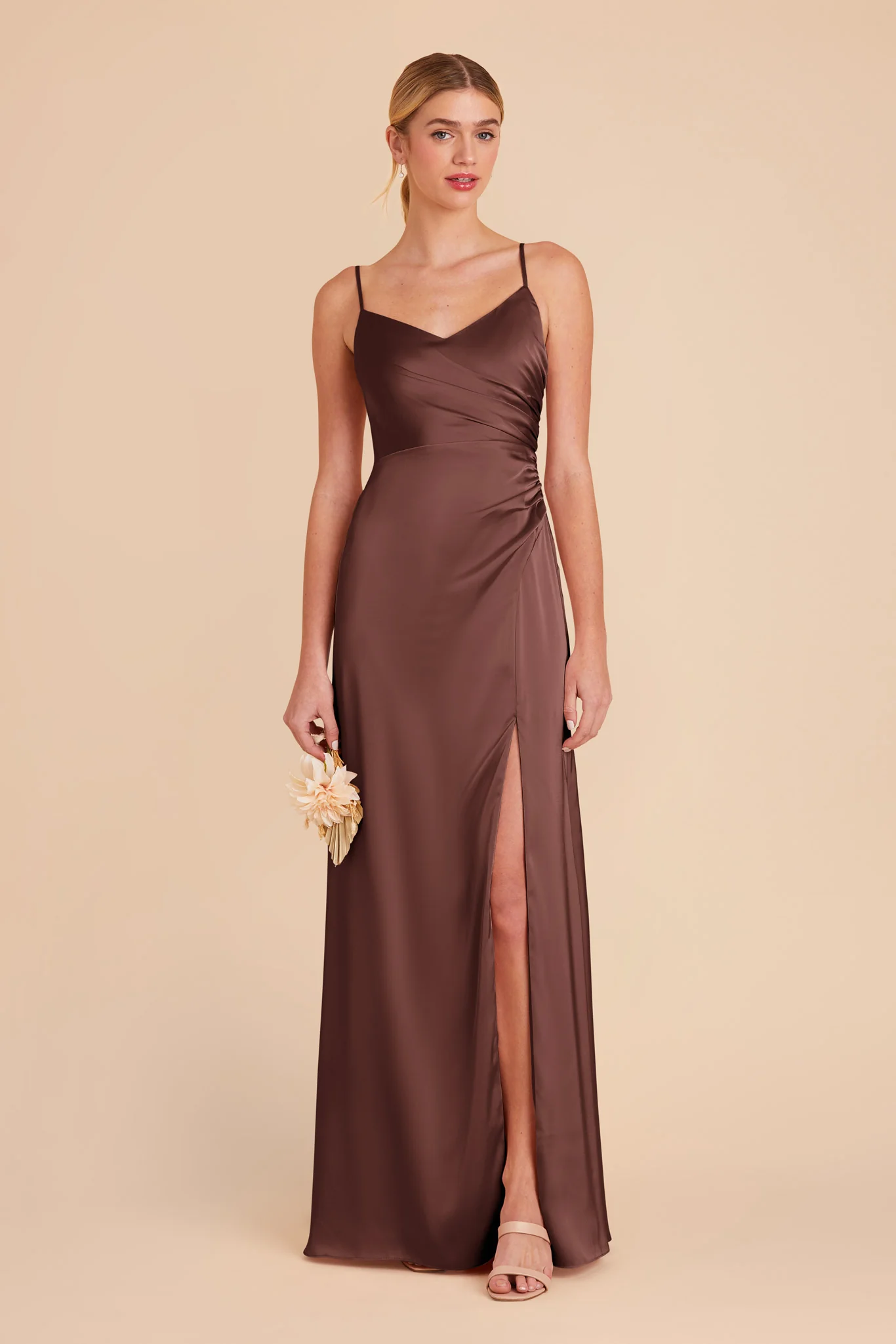 Swatch - Matte Satin in Chocolate Brown - Image 2