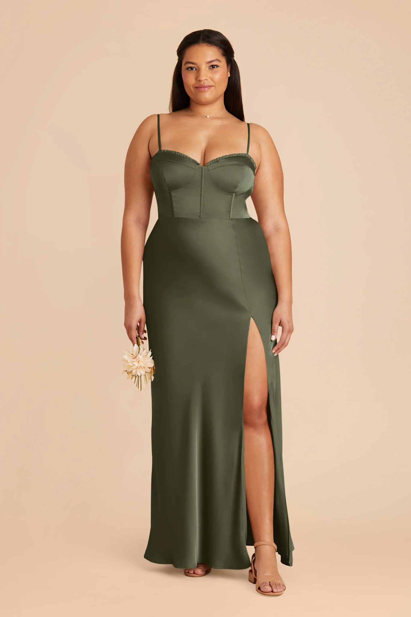 Swatch - Matte Satin in Olive - Image 3