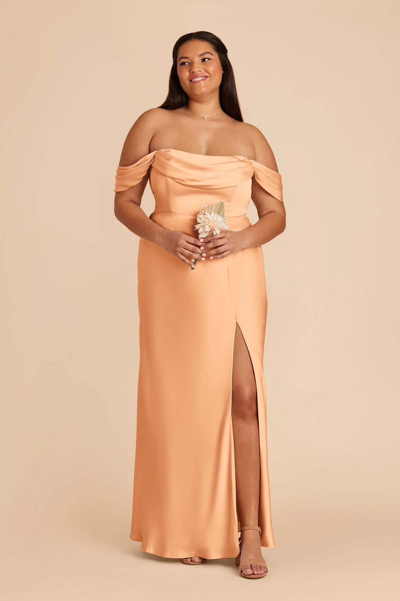 Swatch - Matte Satin in Peach - Image 3