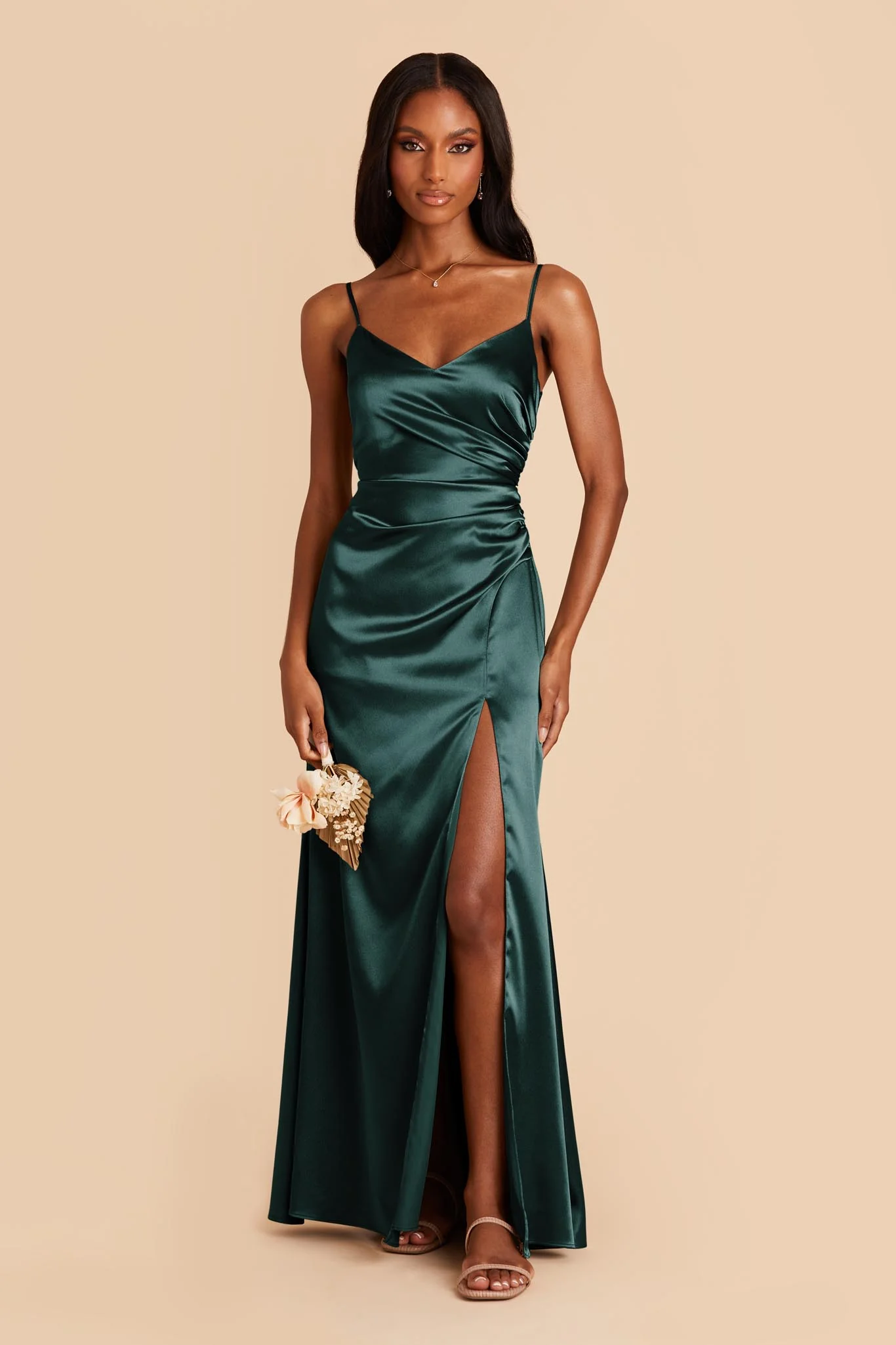 Swatch - Shiny Satin in Emerald - Image 2