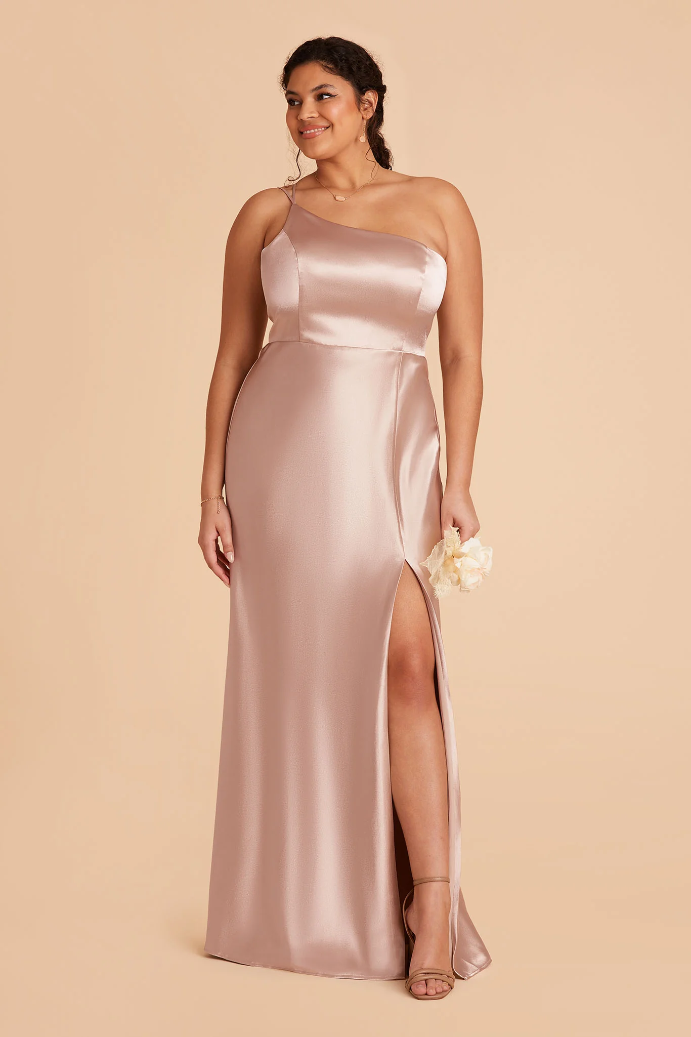 Swatch - Shiny Satin in Taupe - Image 3
