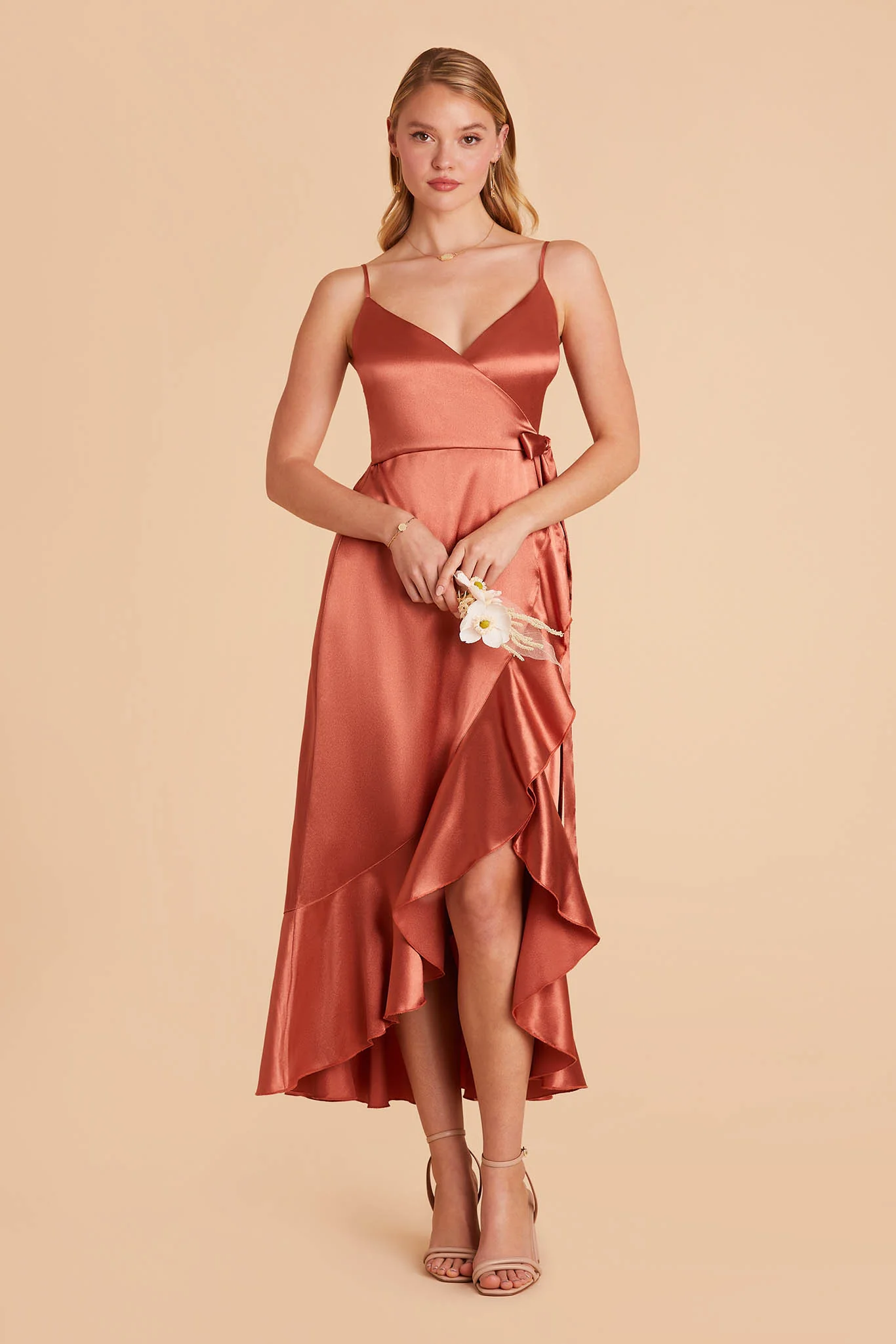 Swatch - Shiny Satin in Terracotta - Image 3