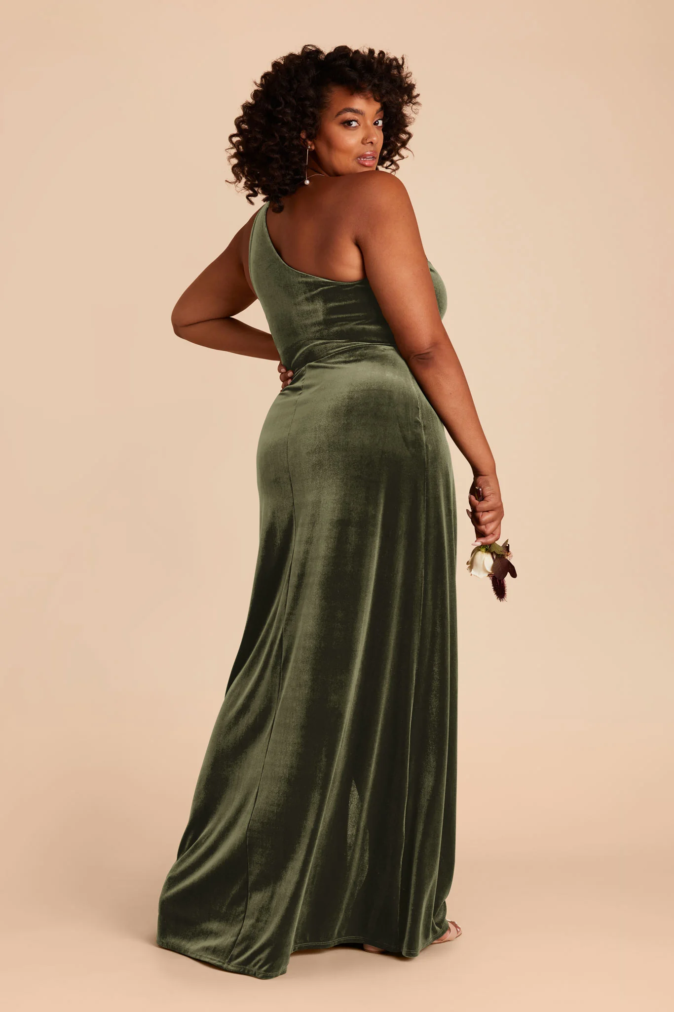 Swatch - Velvet in Olive - Image 3