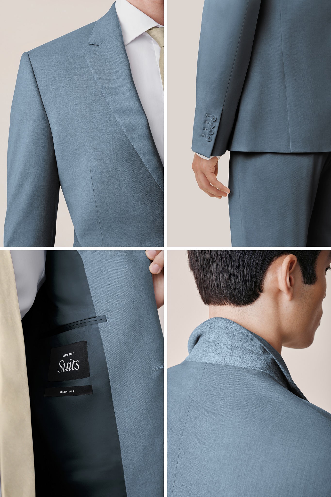 Taylor Suit Jacket - Heathered French Blue - Image 10