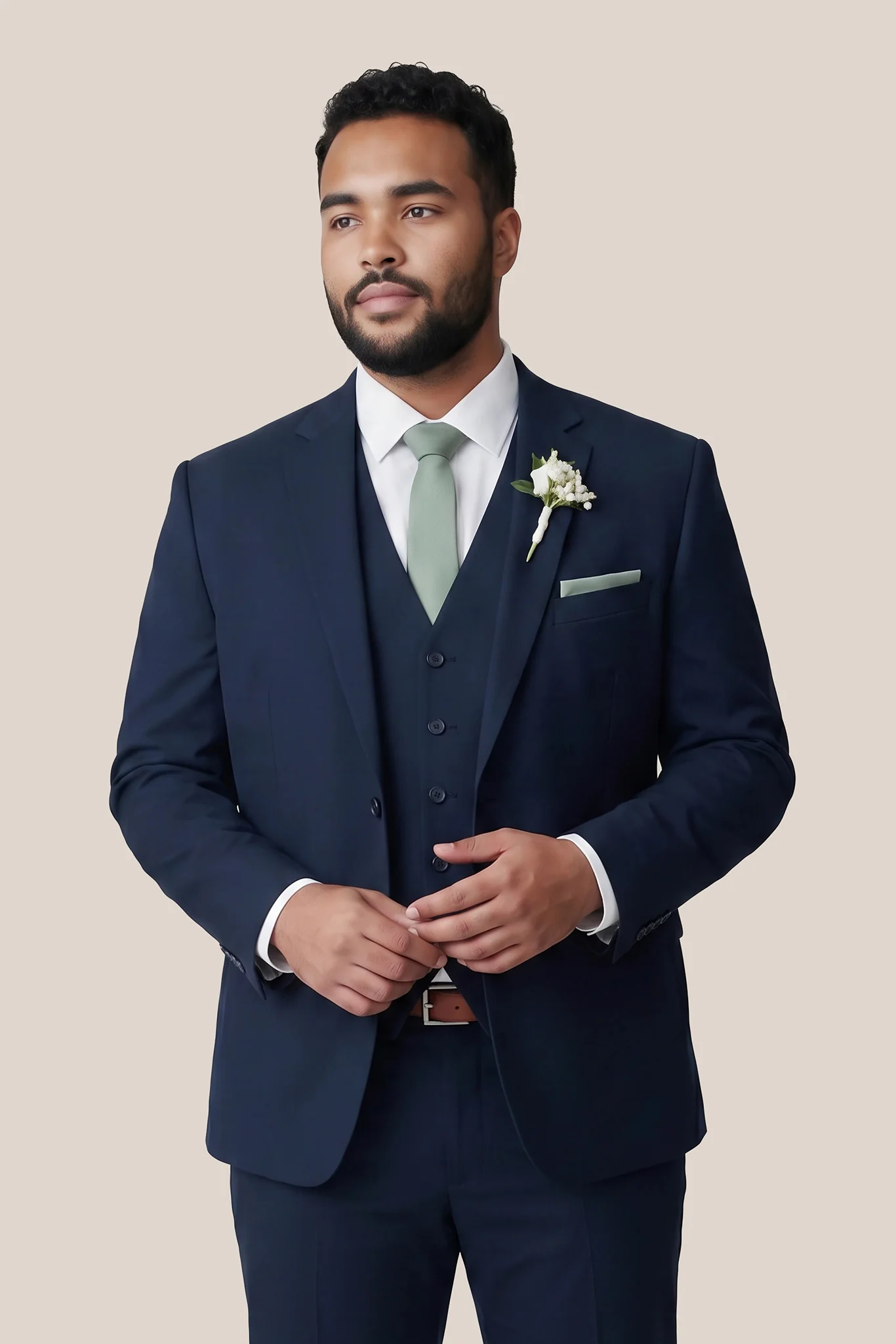 Taylor Suit Jacket - Navy - Image 10