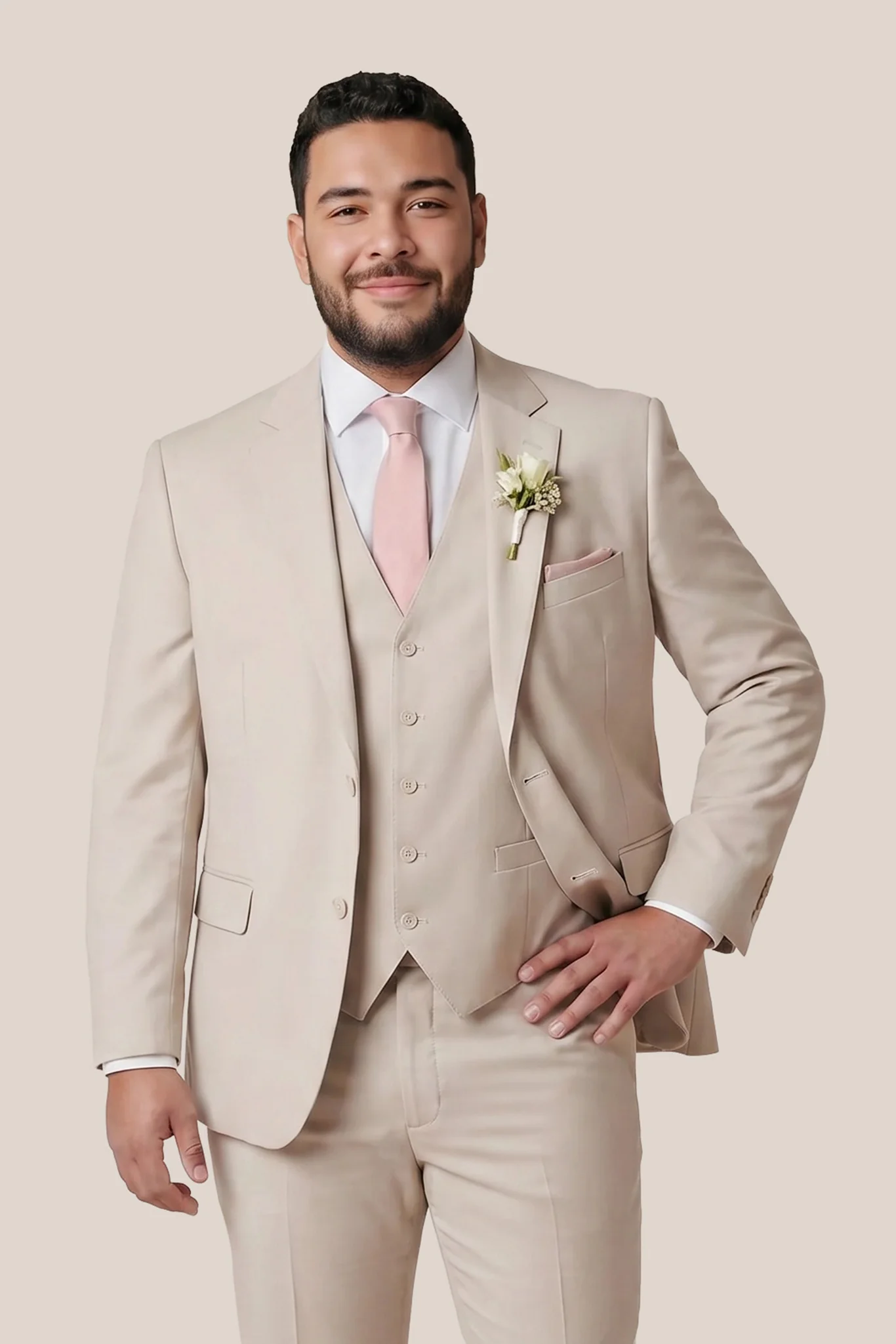 Taylor Suit Jacket - Tan - Image 10