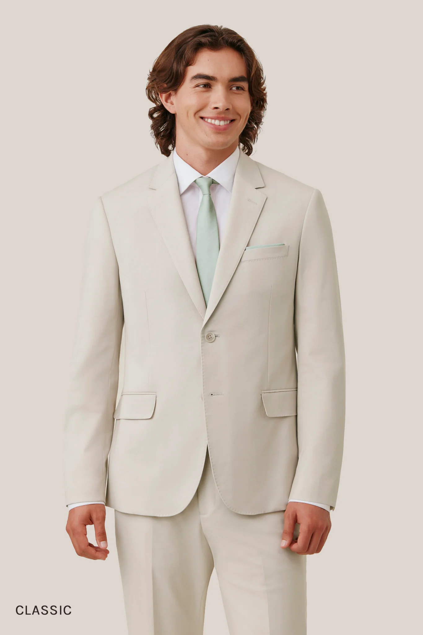 Taylor Suit Jacket - Tan - Image 6