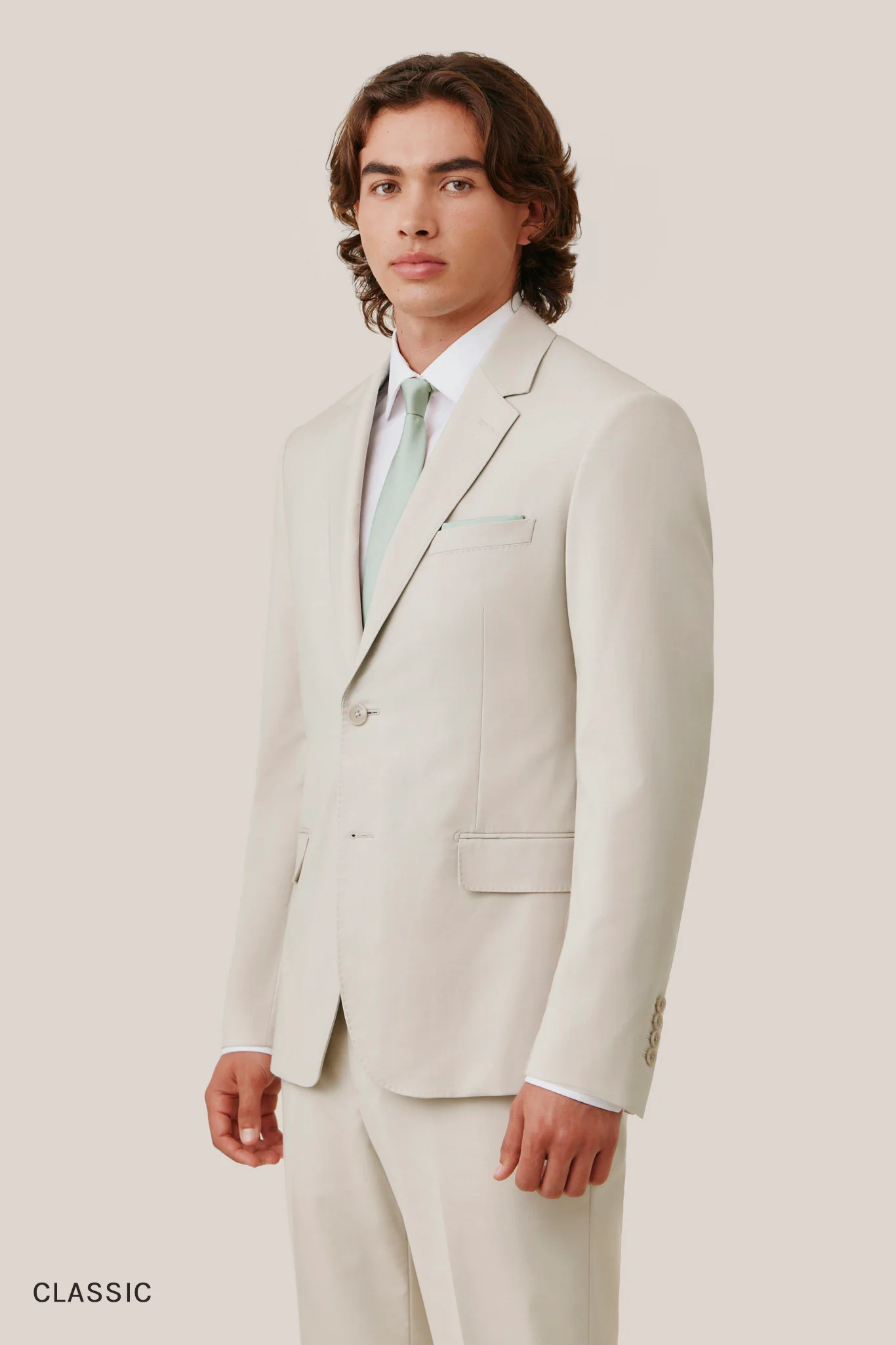 Taylor Suit Jacket - Tan - Image 7