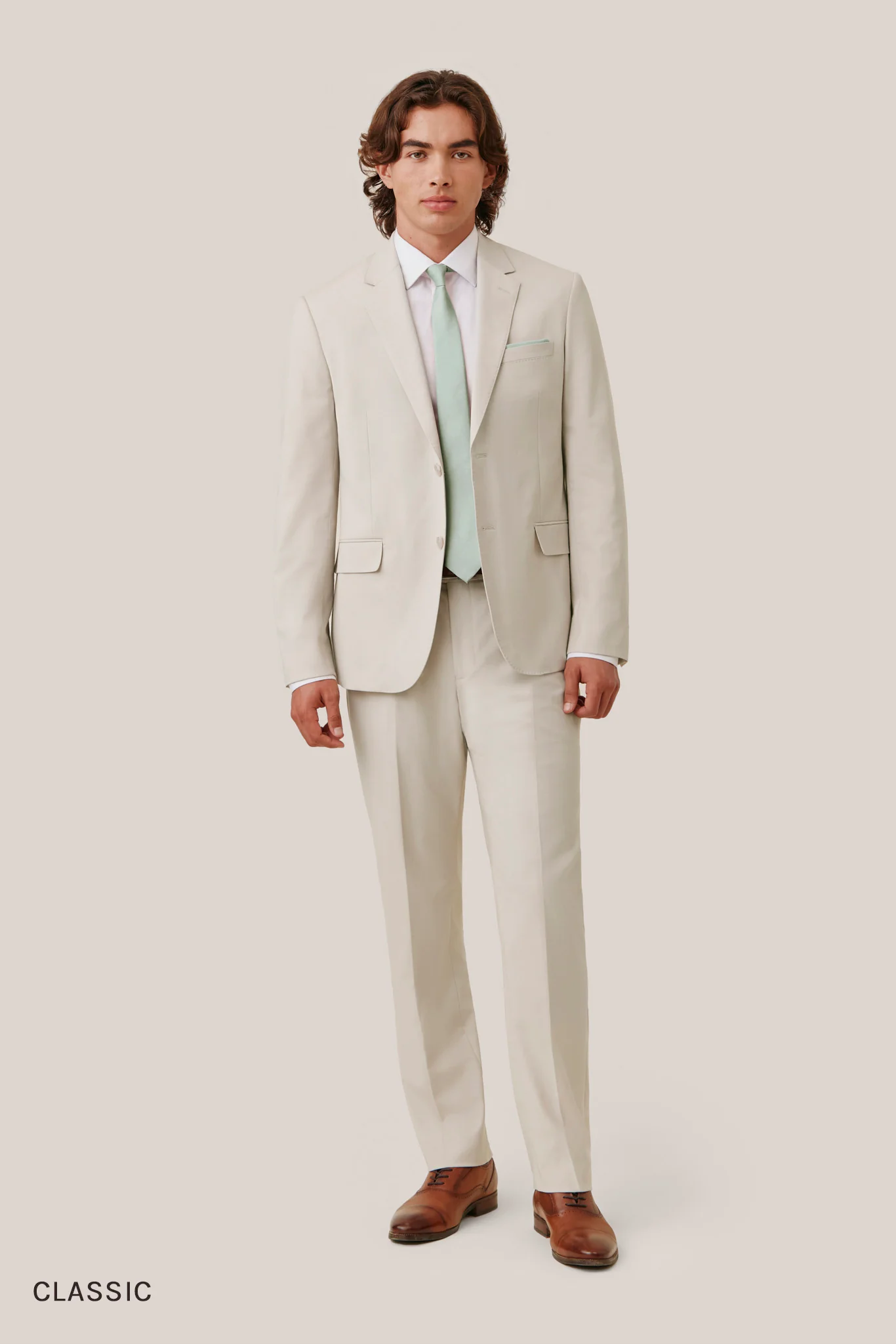 Taylor Suit Jacket - Tan - Image 8