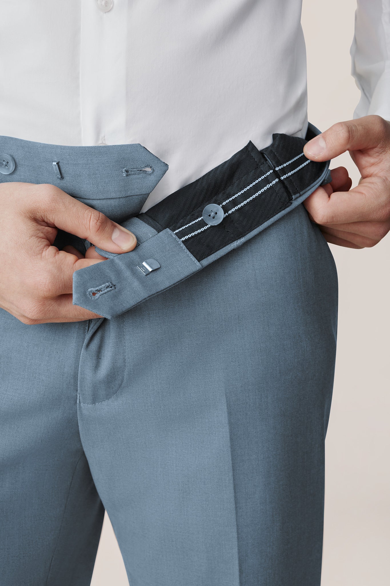 Taylor Suit Pants - Heathered French Blue - Image 11