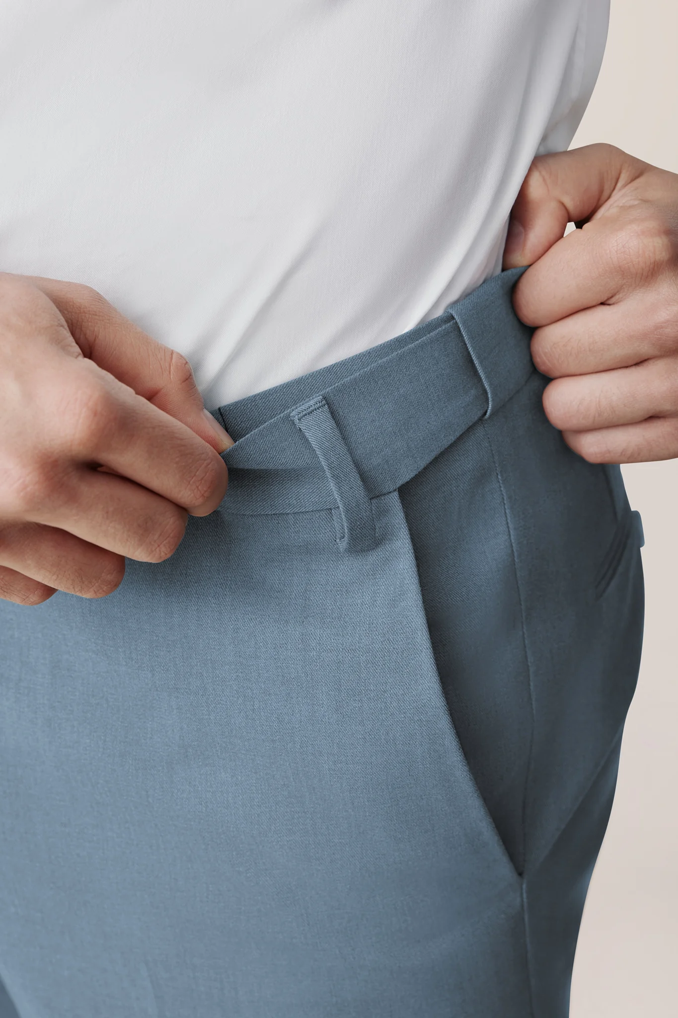 Taylor Suit Pants - Heathered French Blue - Image 12