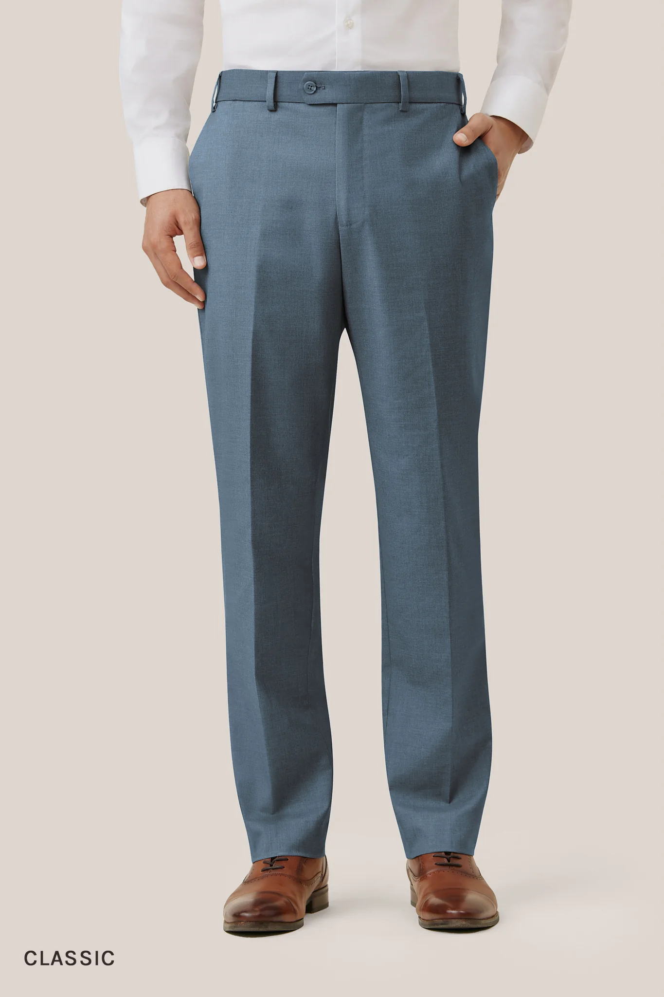 Taylor Suit Pants - Heathered French Blue - Image 6