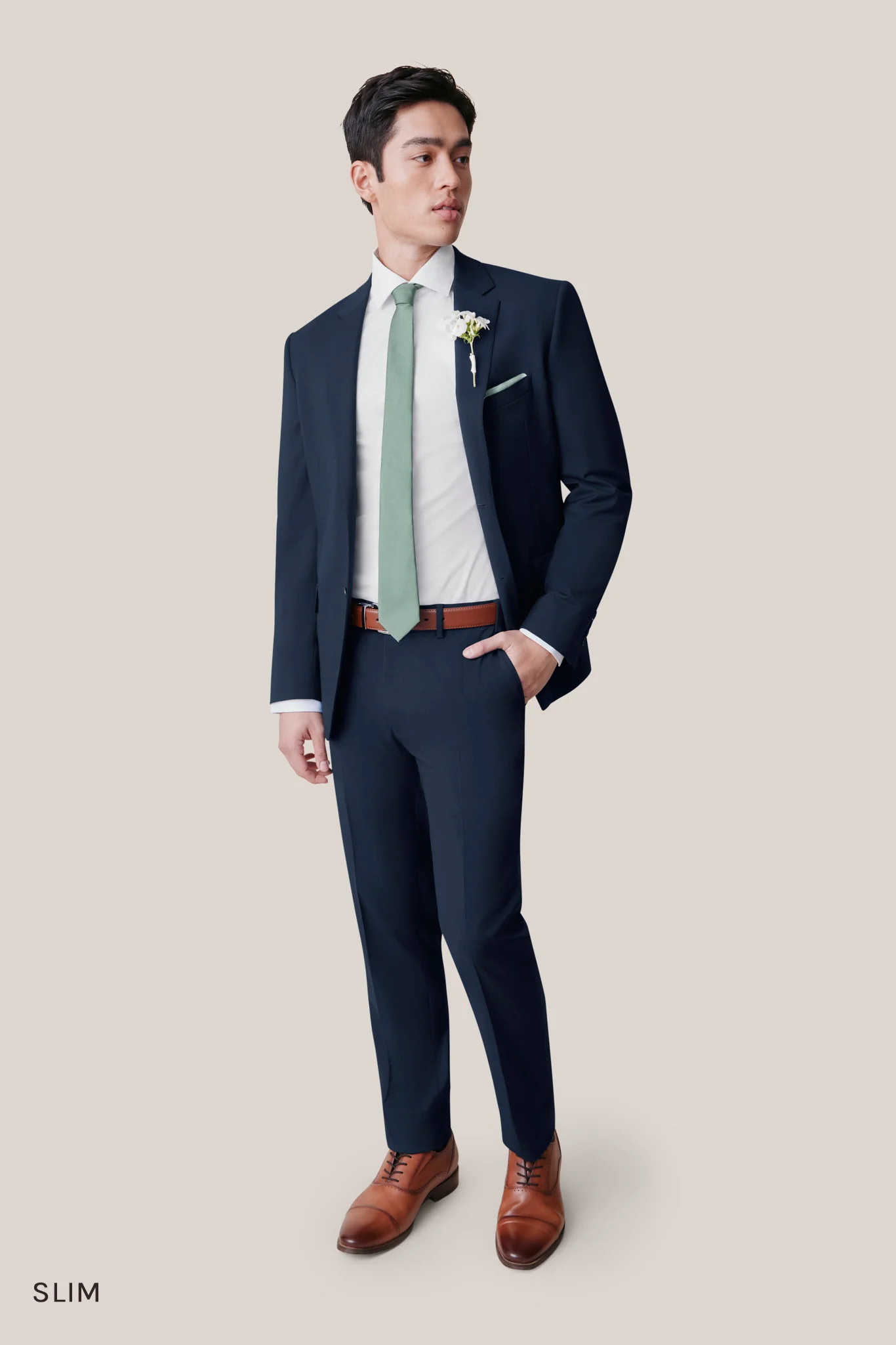 Taylor Suit Pants - Navy - Image 3
