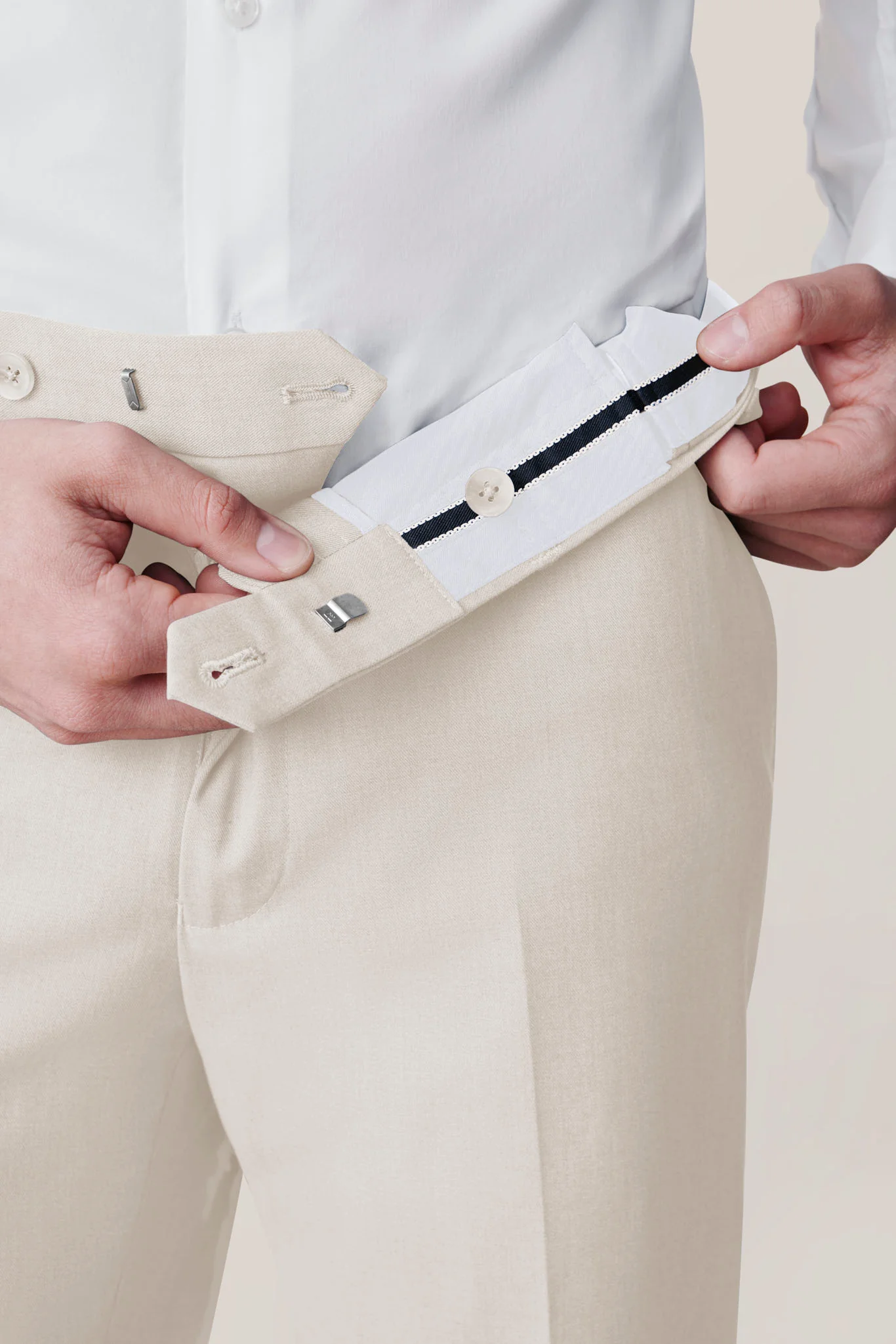 Taylor Suit Pants - Tan - Image 12