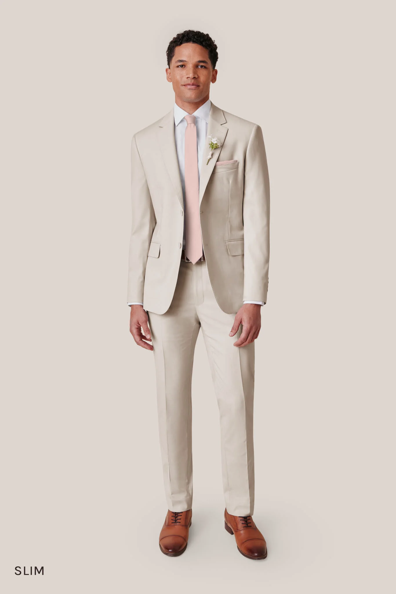 Taylor Suit Pants - Tan - Image 3