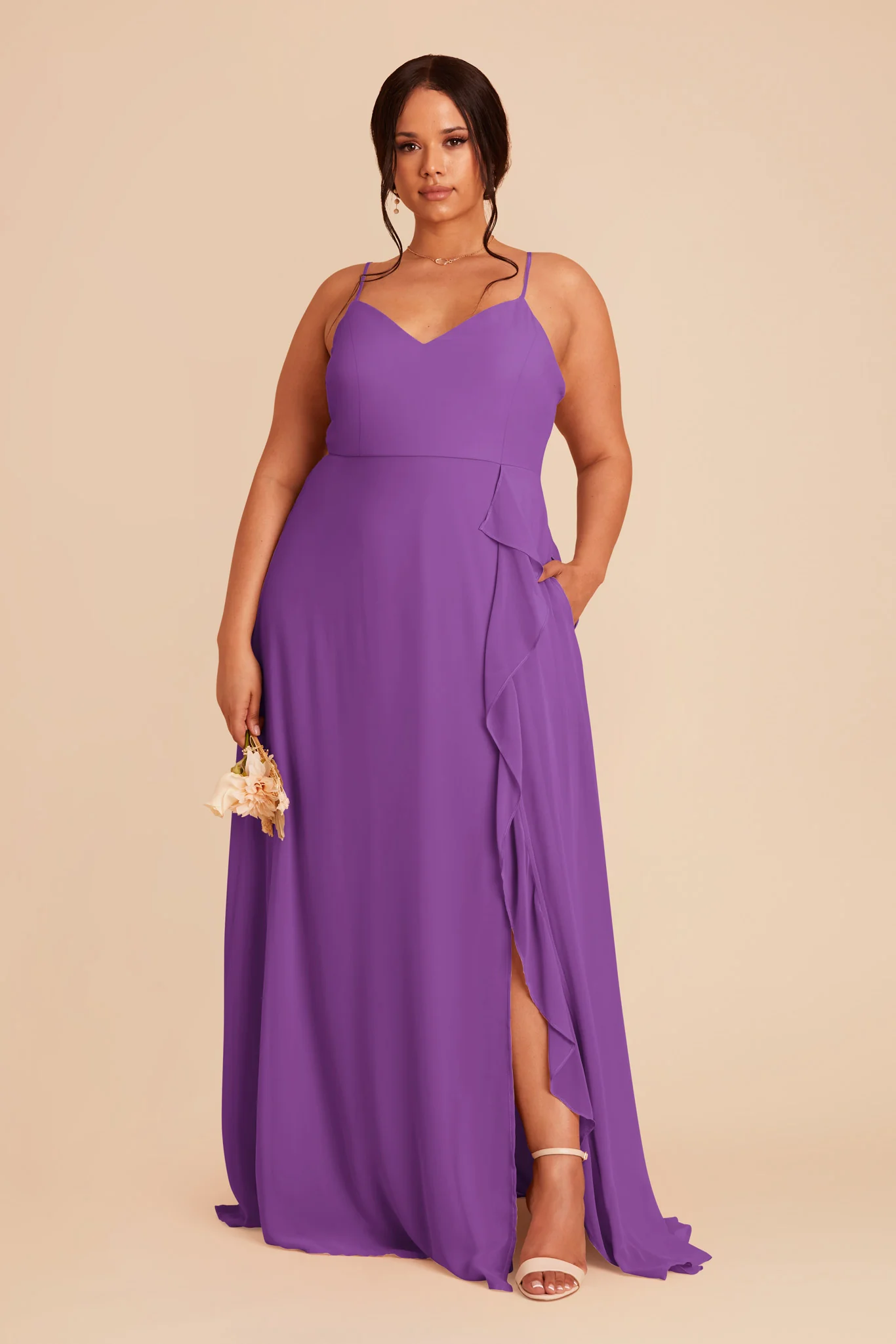 Theresa Chiffon Dress - Amethyst - Image 6