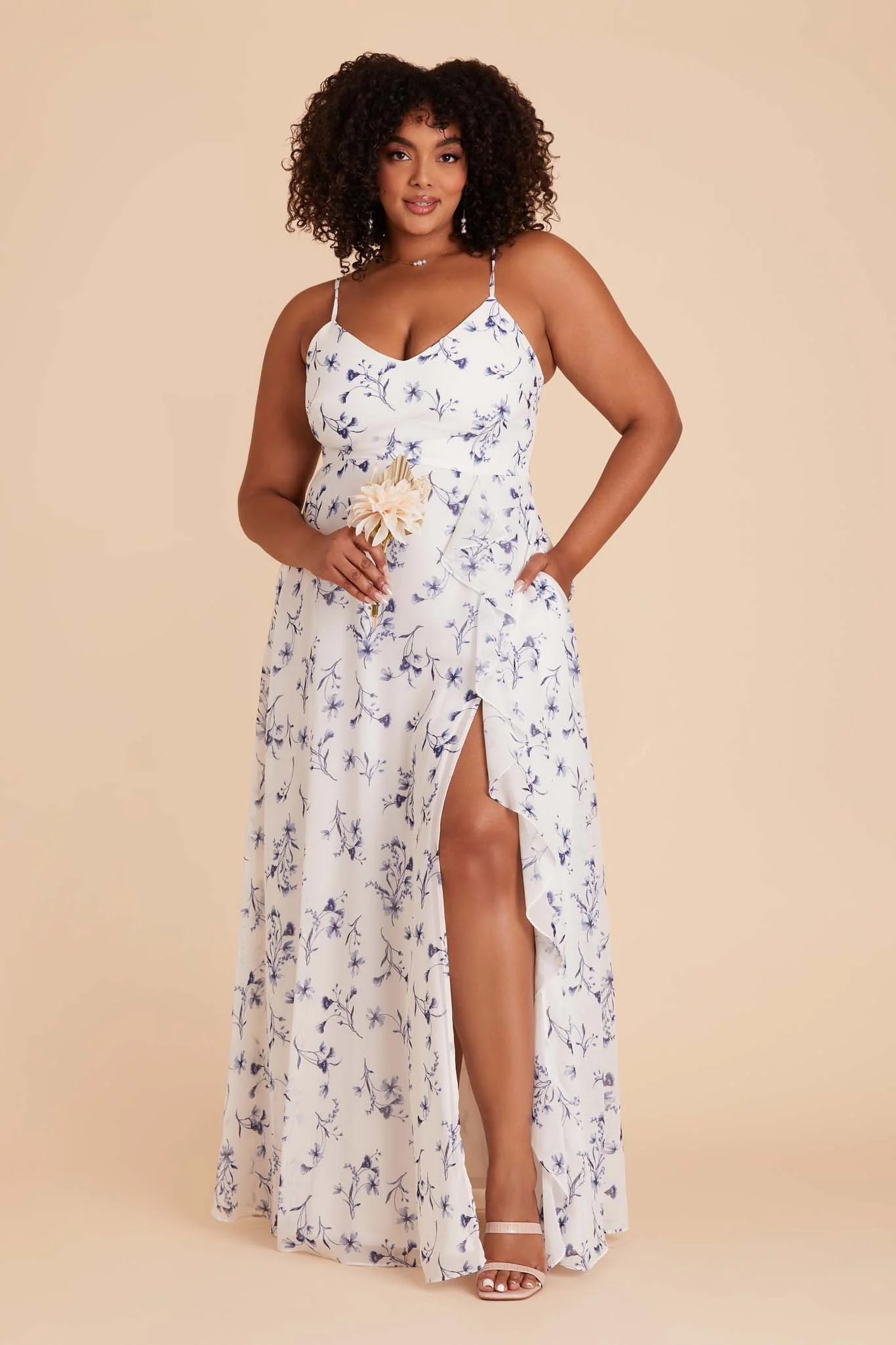 Theresa Chiffon Dress - Blue Le Fleur - Image 2