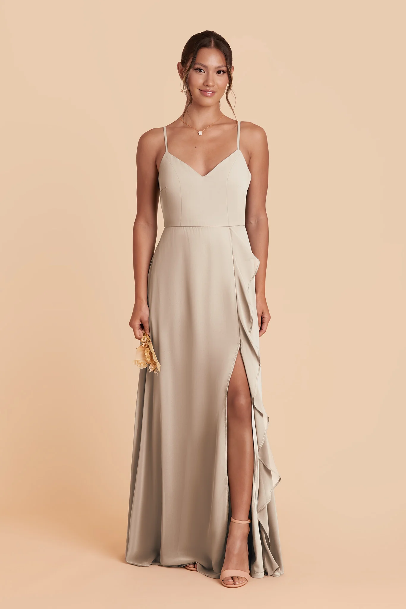 Theresa Chiffon Dress - Classic Champagne