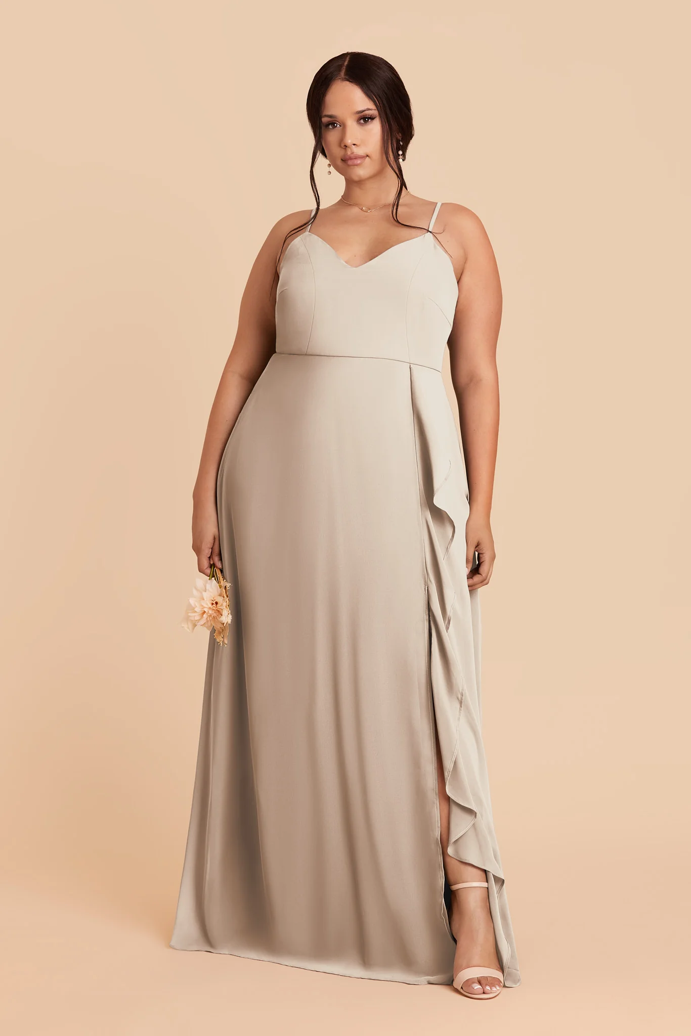 Theresa Chiffon Dress - Classic Champagne - Image 2
