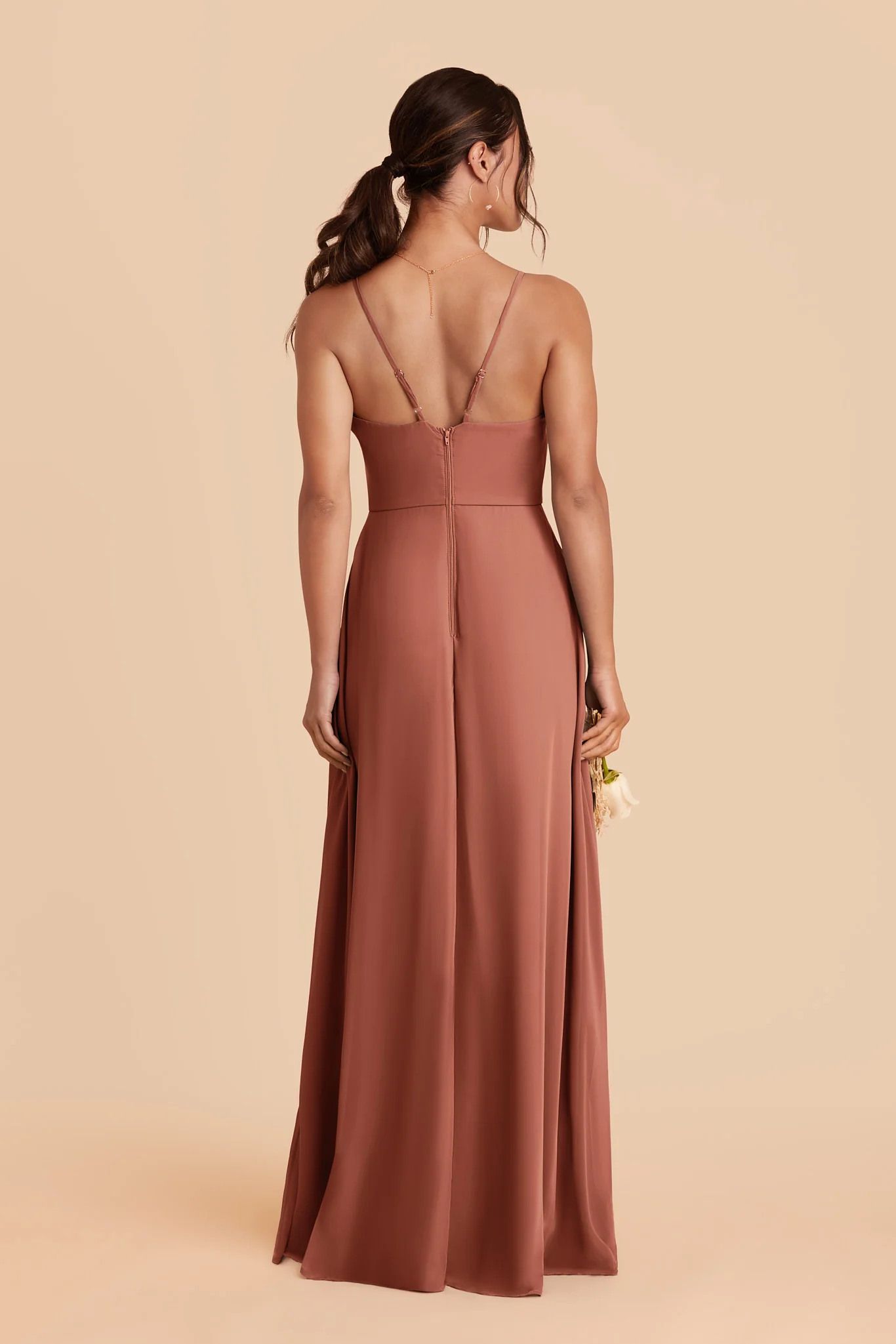 Theresa Chiffon Dress - Desert Rose - Image 3