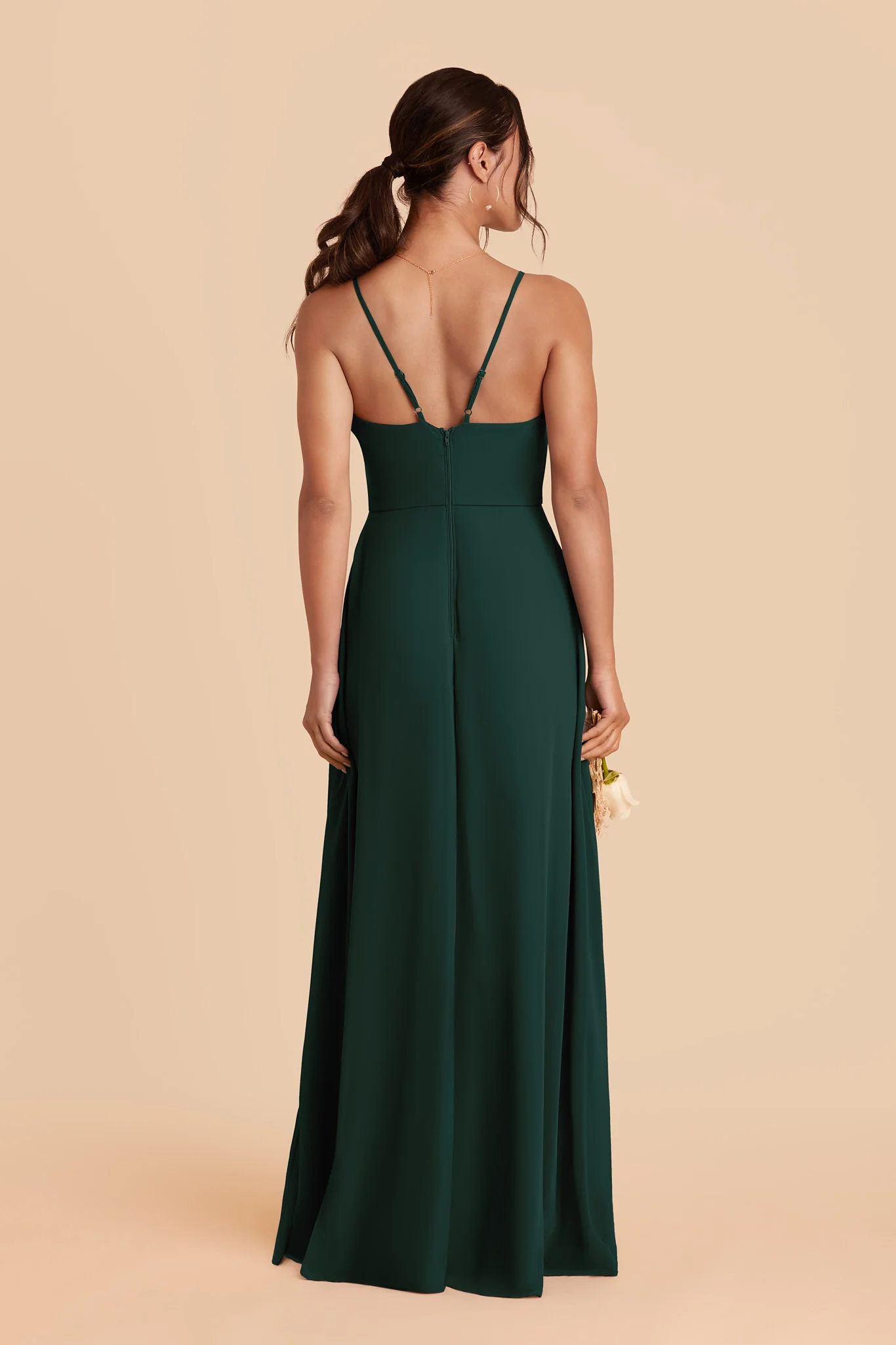 Theresa Chiffon Dress - Emerald - Image 3