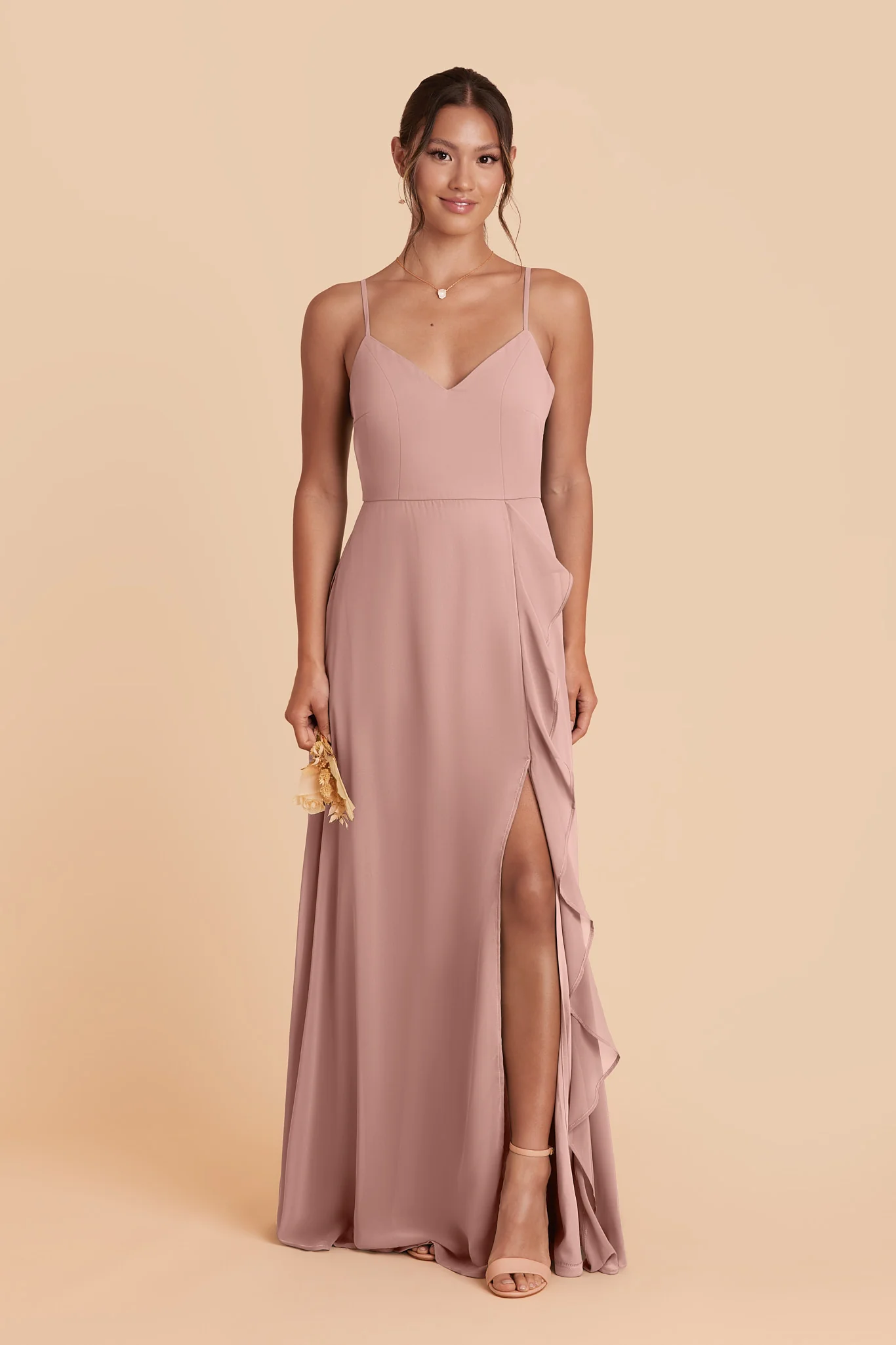 Theresa Chiffon Dress - English Rose - Image 3