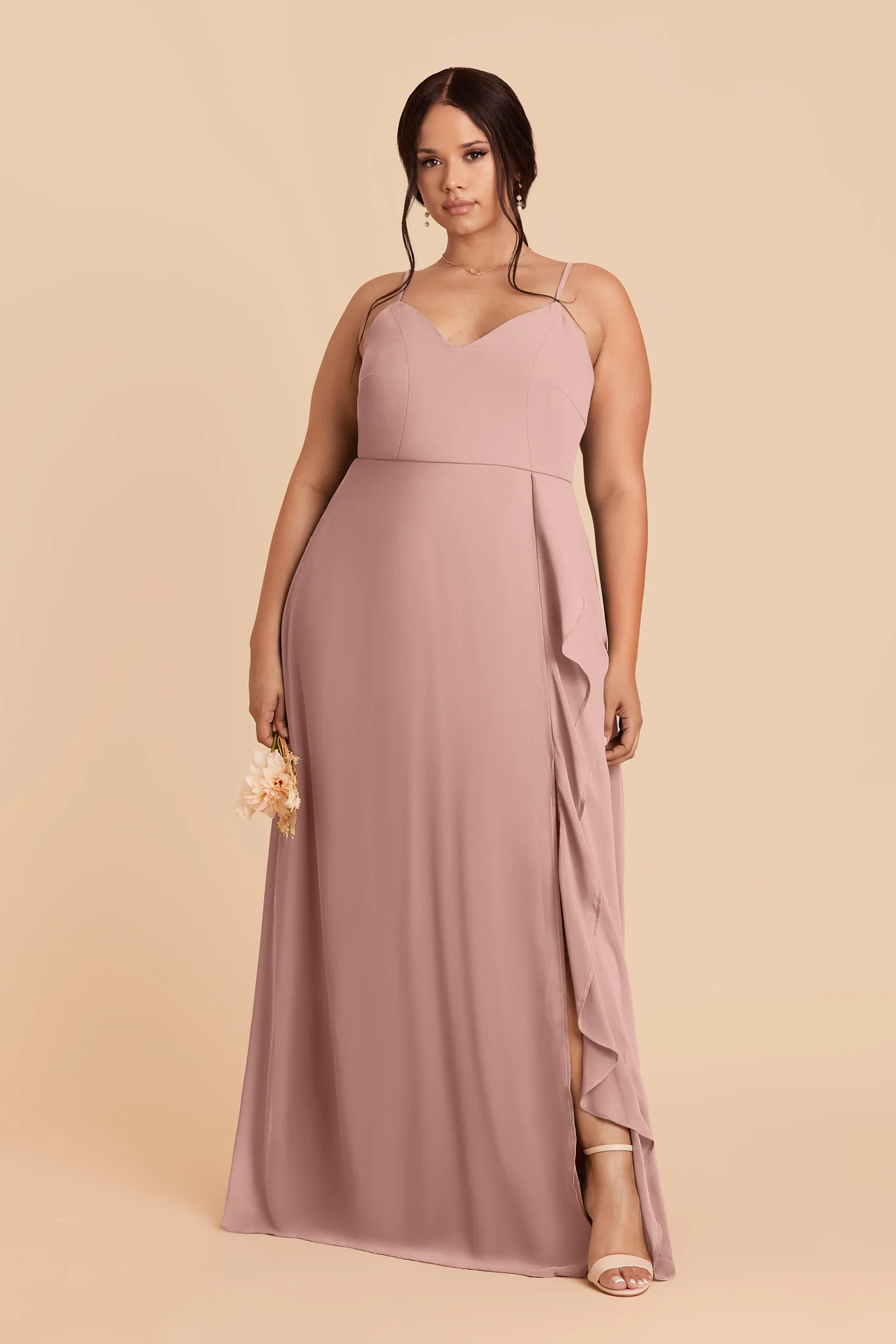 Theresa Chiffon Dress - English Rose - Image 4