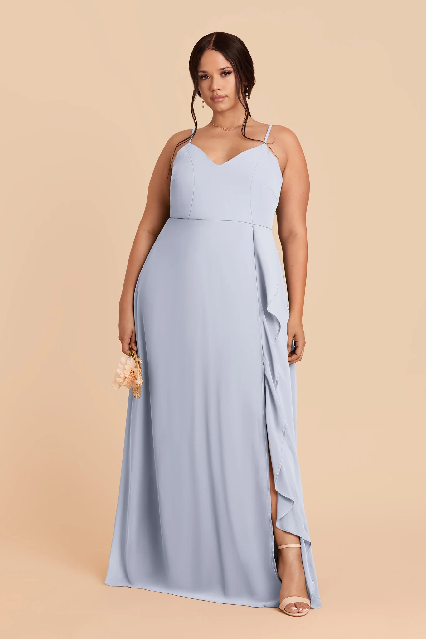 Theresa Chiffon Dress - Ice Blue - Image 2