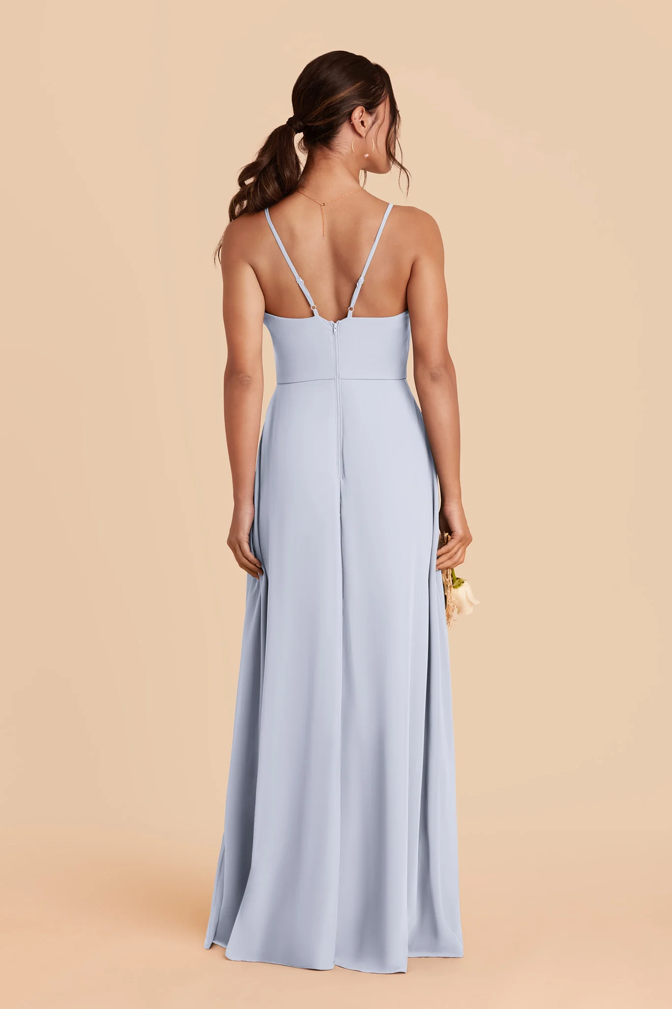 Theresa Chiffon Dress - Ice Blue - Image 3