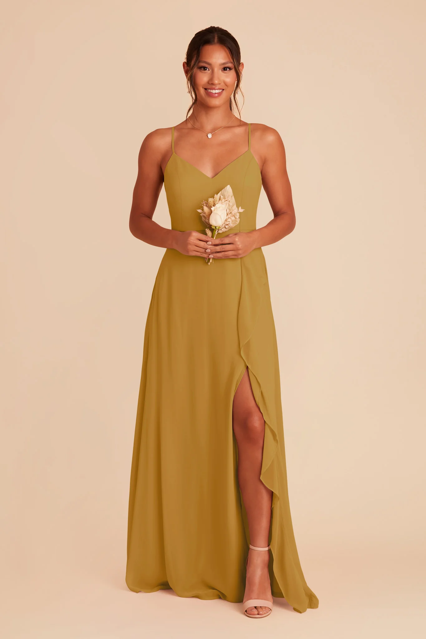 Theresa Chiffon Dress - Marigold - Image 4