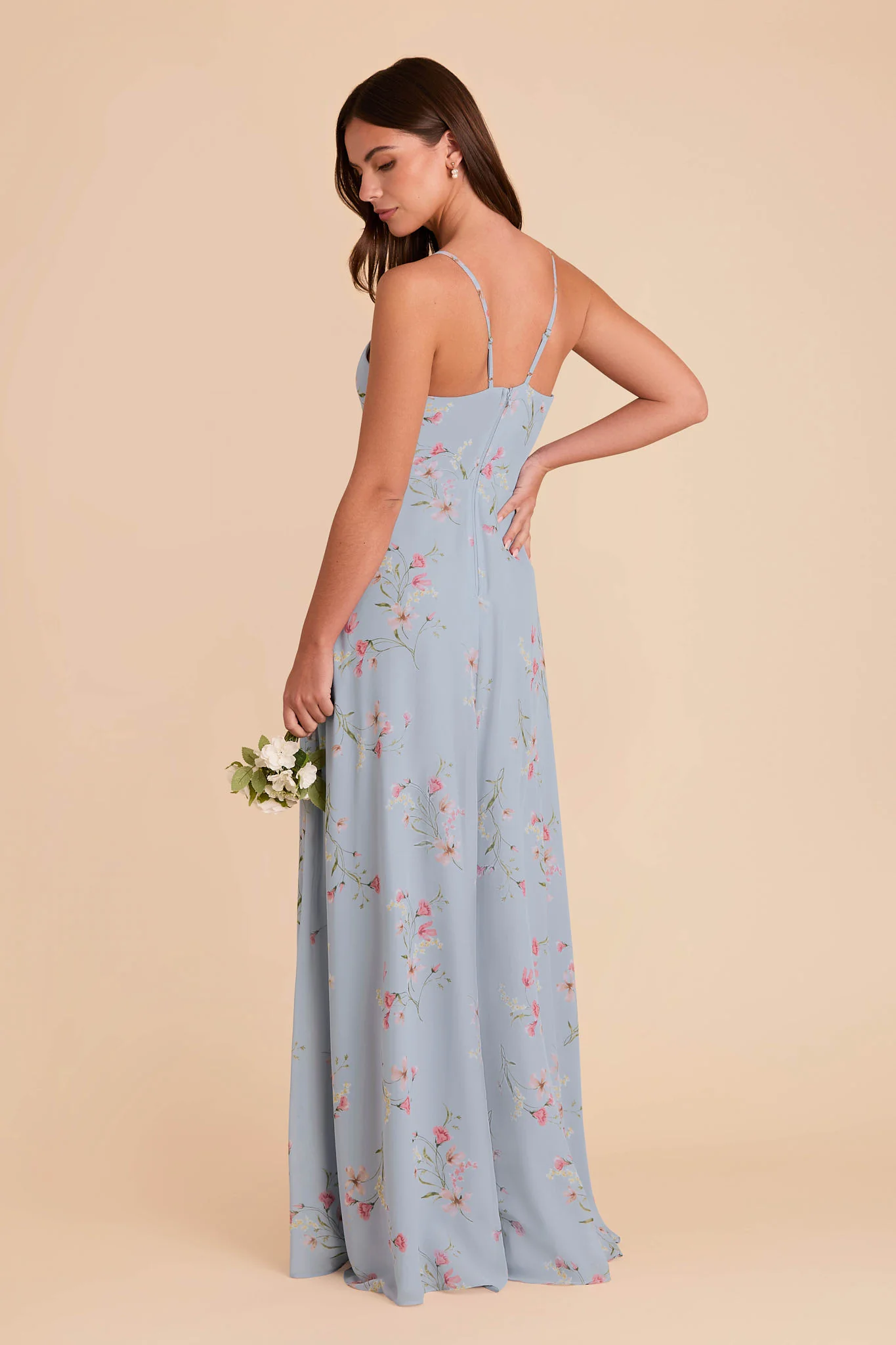 Theresa Chiffon Dress - Periwinkle Blue Le Fleur - Image 4