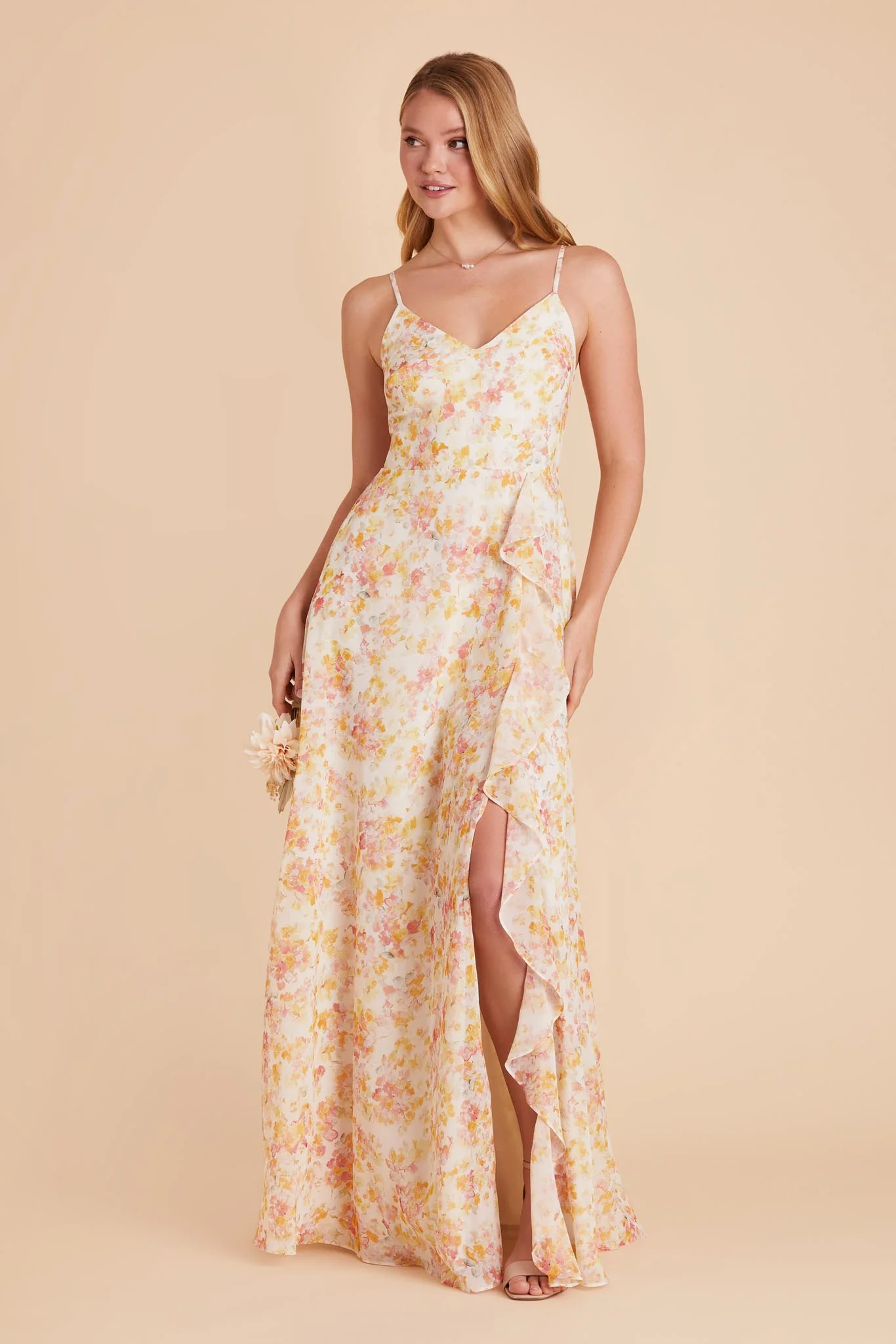 Theresa Chiffon Dress - Pressed Floral - Image 3