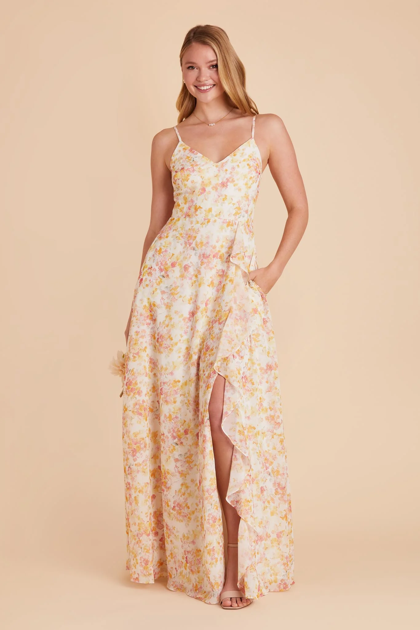 Theresa Chiffon Dress - Pressed Floral - Image 6