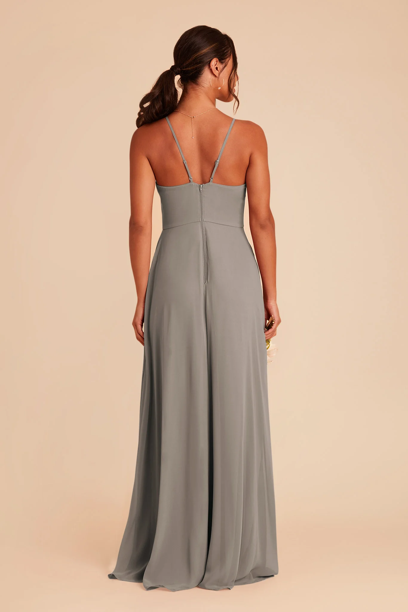 Theresa Chiffon Dress - Silver - Image 6