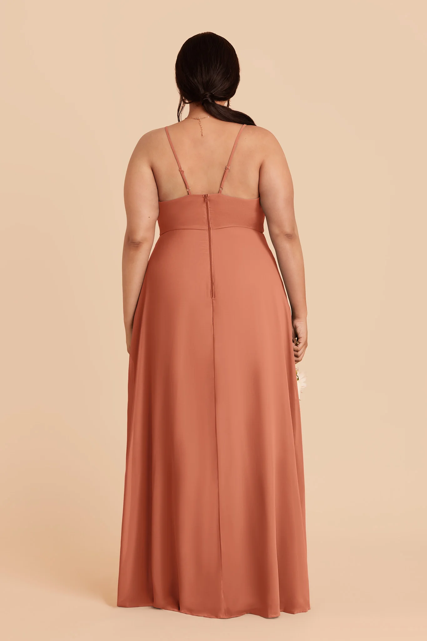 Theresa Chiffon Dress - Terracotta - Image 4