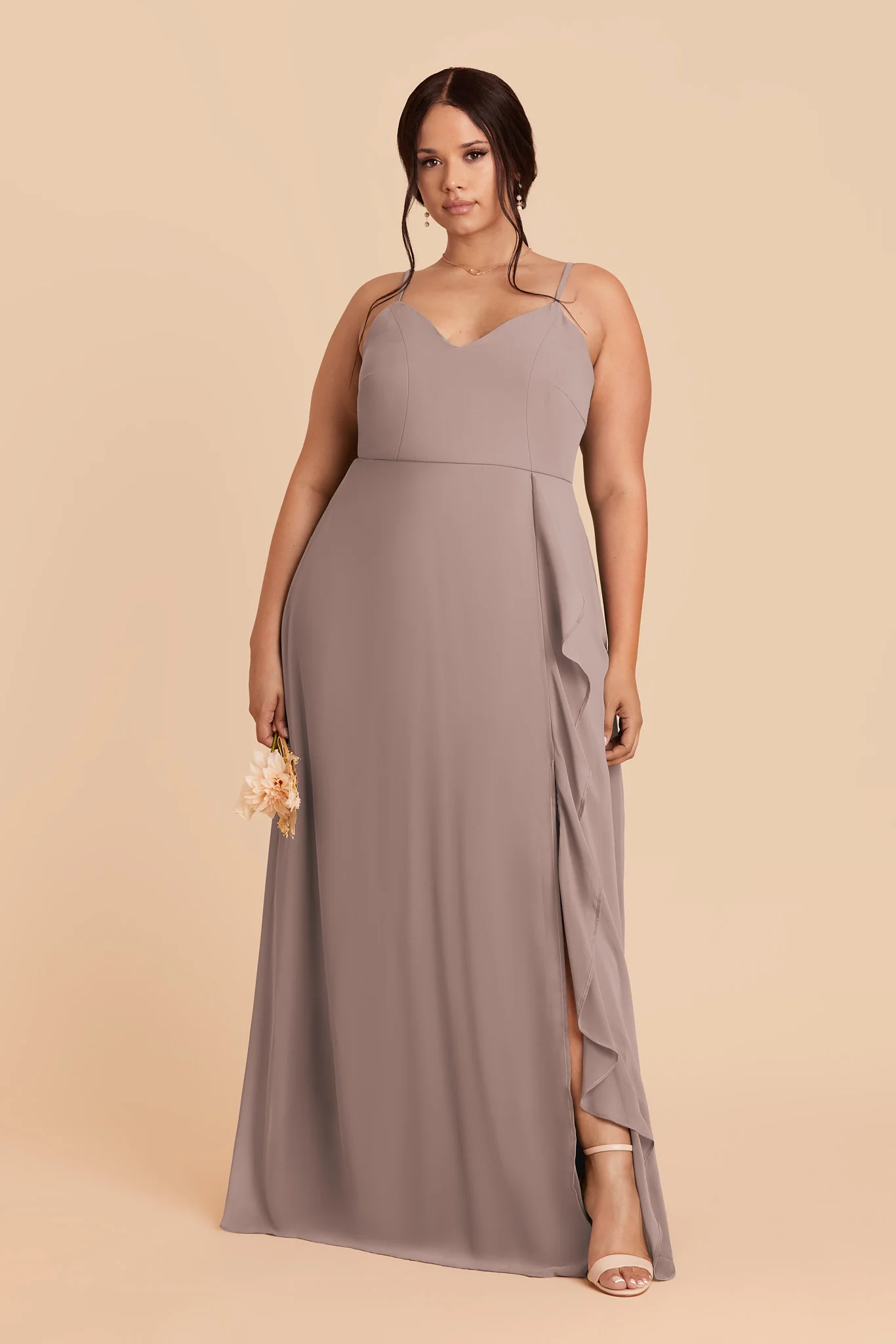 Theresa Chiffon Dress - Toffee - Image 2