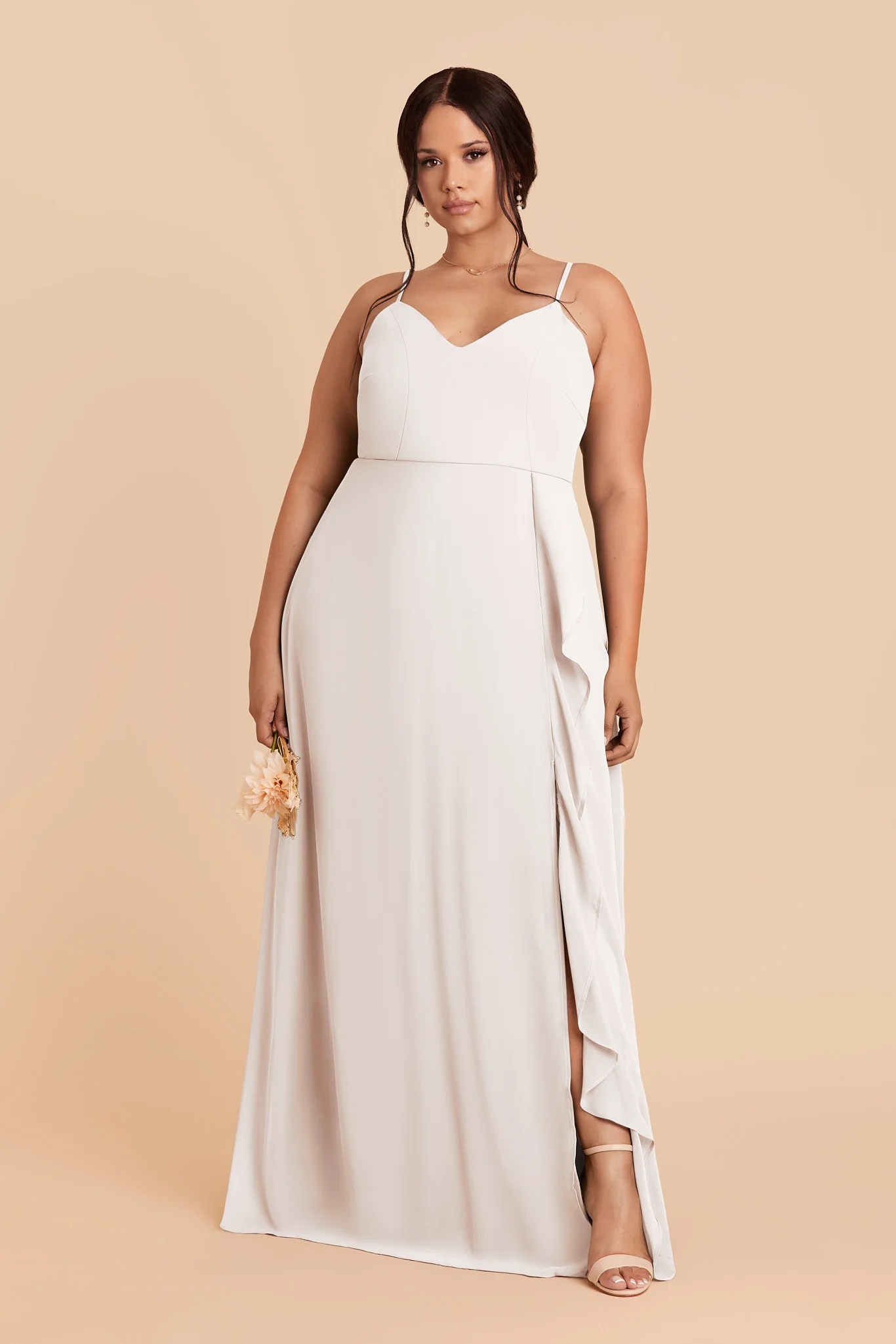 Theresa Chiffon Dress - White - Image 2