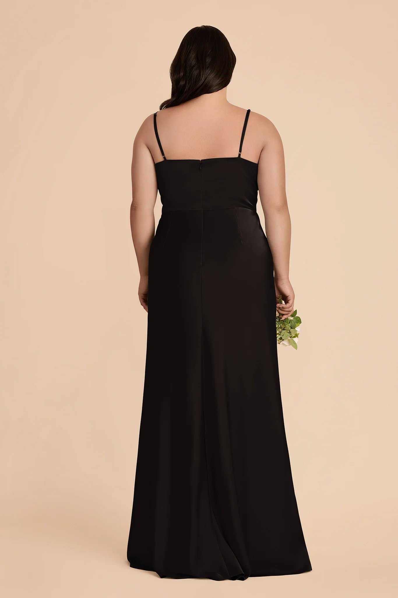 Theresa Matte Satin Dress - Black - Image 8