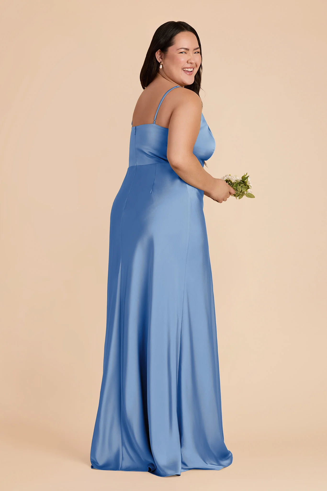 Theresa Matte Satin Dress - Bluebell - Image 7
