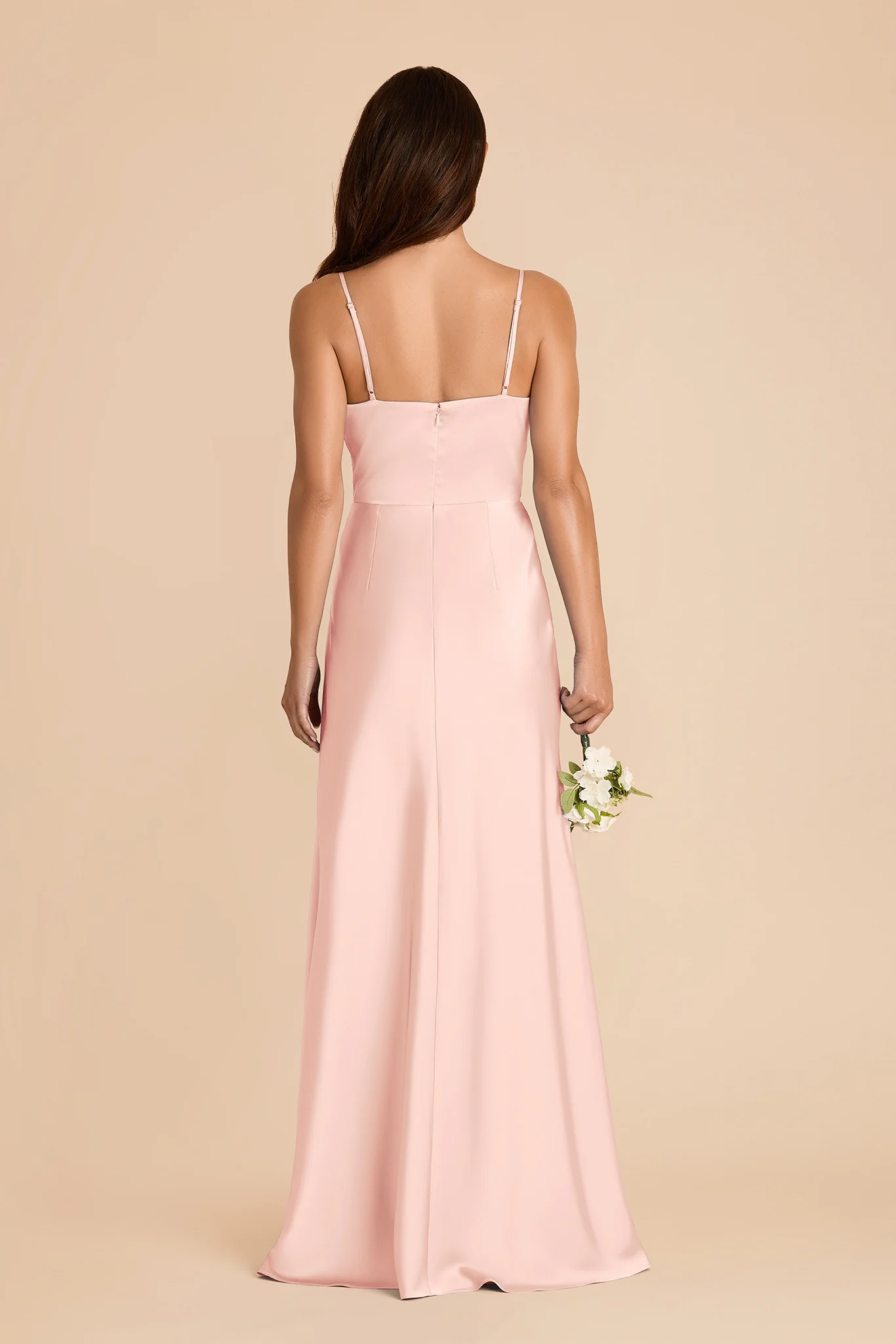 Theresa Matte Satin Dress - Blush Pink - Image 5