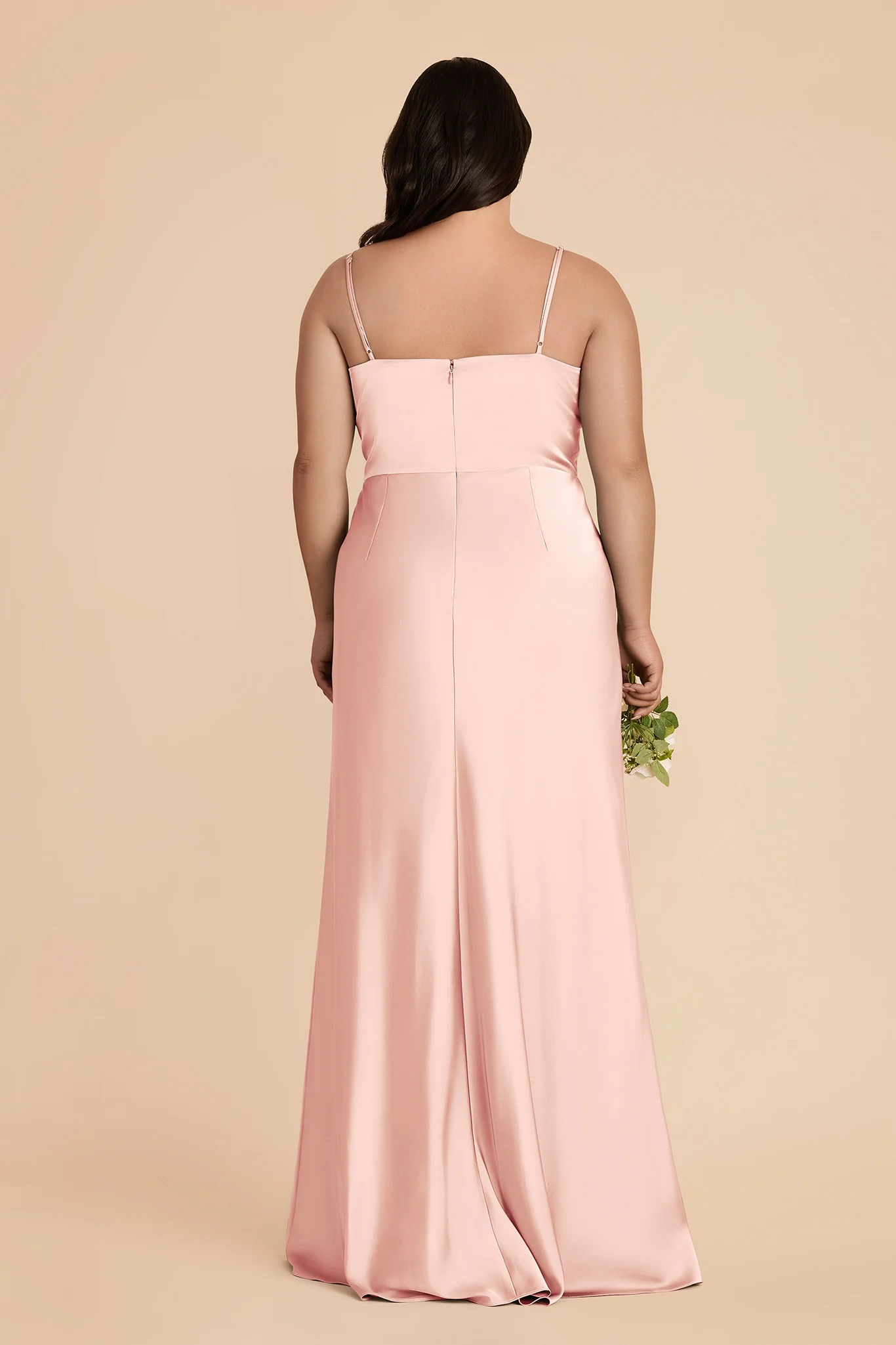 Theresa Matte Satin Dress - Blush Pink - Image 8