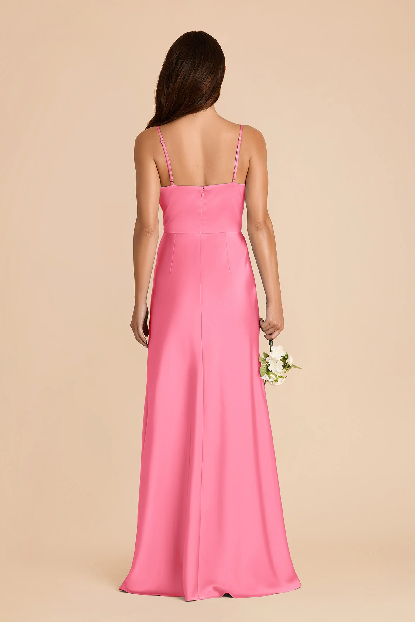 Theresa Matte Satin Dress - Bon Bon Pink - Image 5