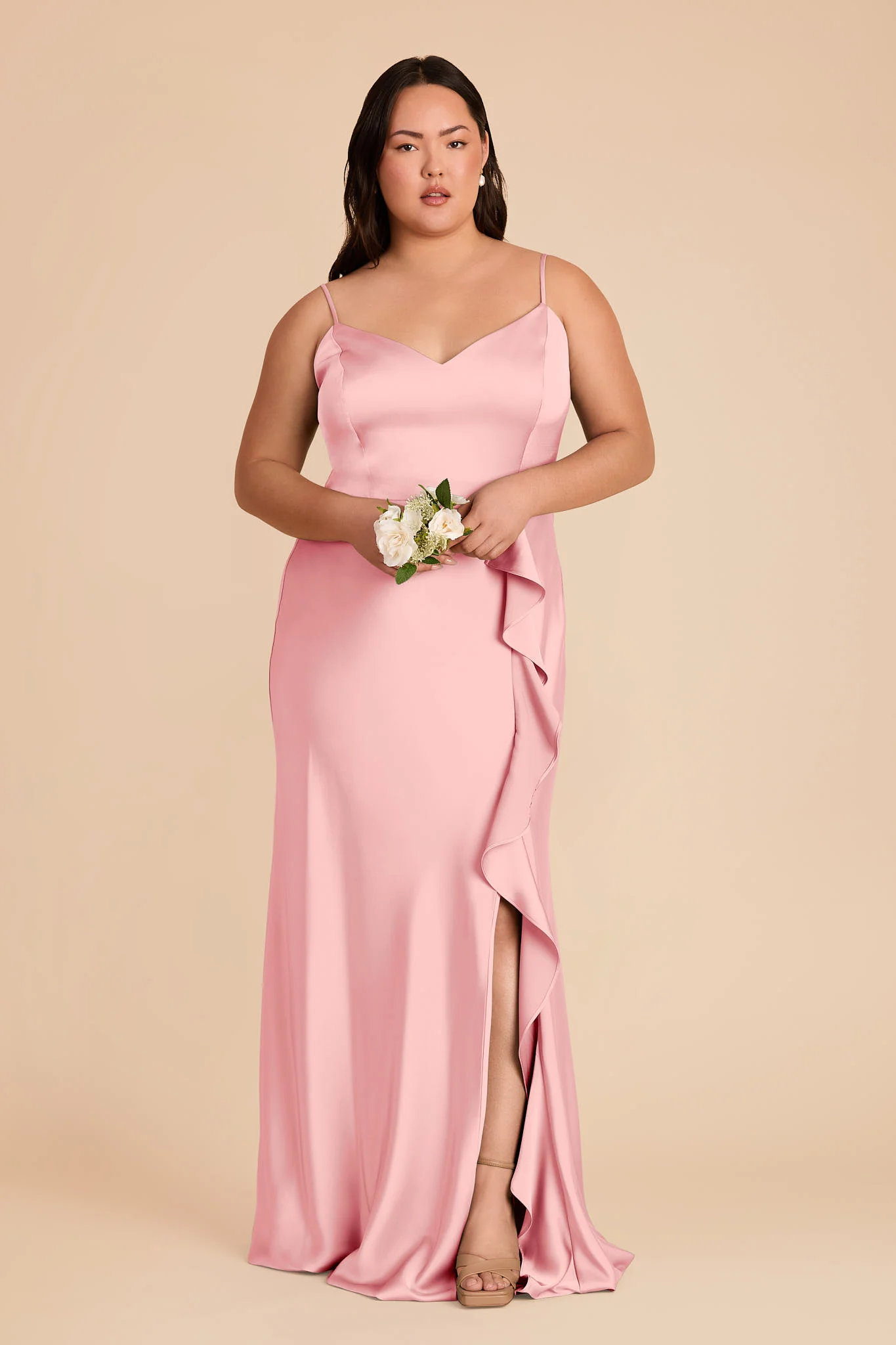 Theresa Matte Satin Dress - Bubblegum Pink - Image 6