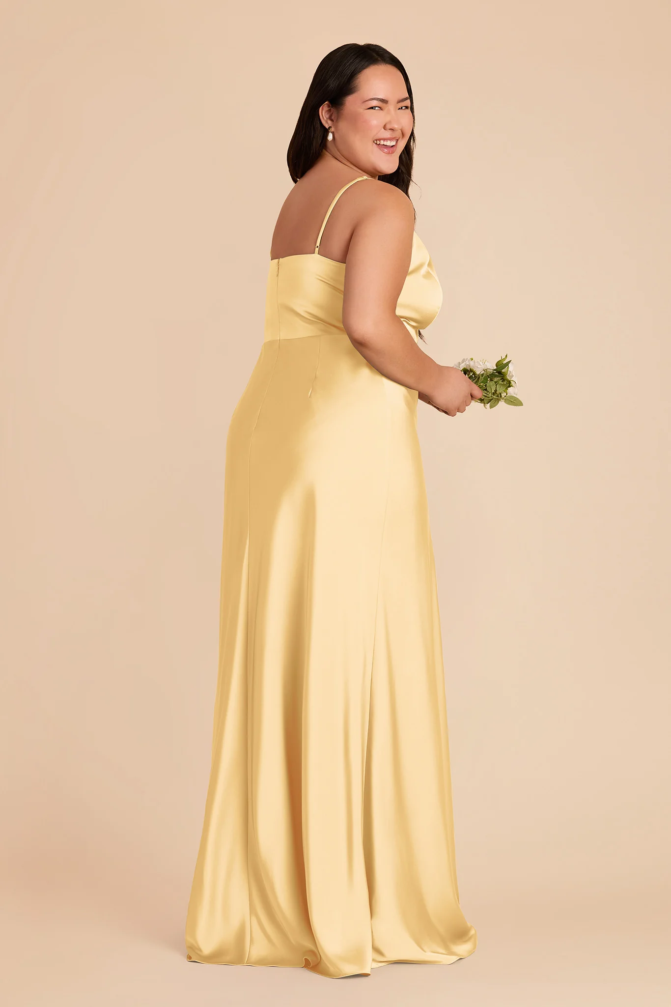 Theresa Matte Satin Dress - Butter - Image 7